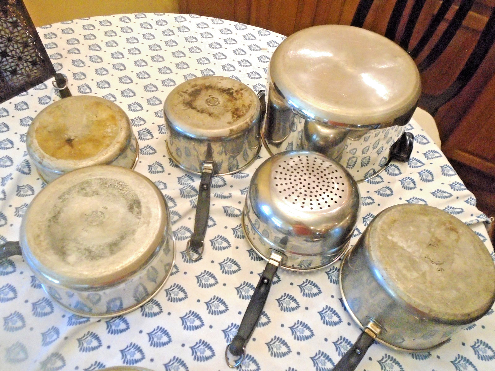 Farberware Aluminum Clad Stainless Steel 11 pc Set STEAMER & STOCK POT Vintage