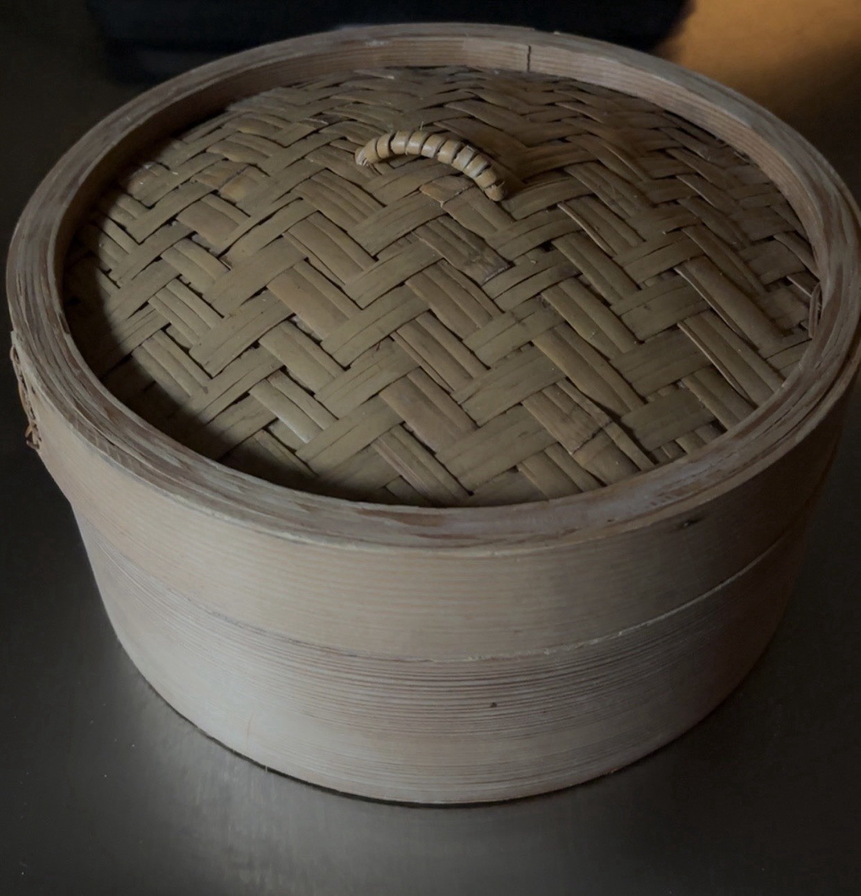 Bamboo Asian Steamer Basket 2 Tier Natural Dumpling Bun Bao 10″