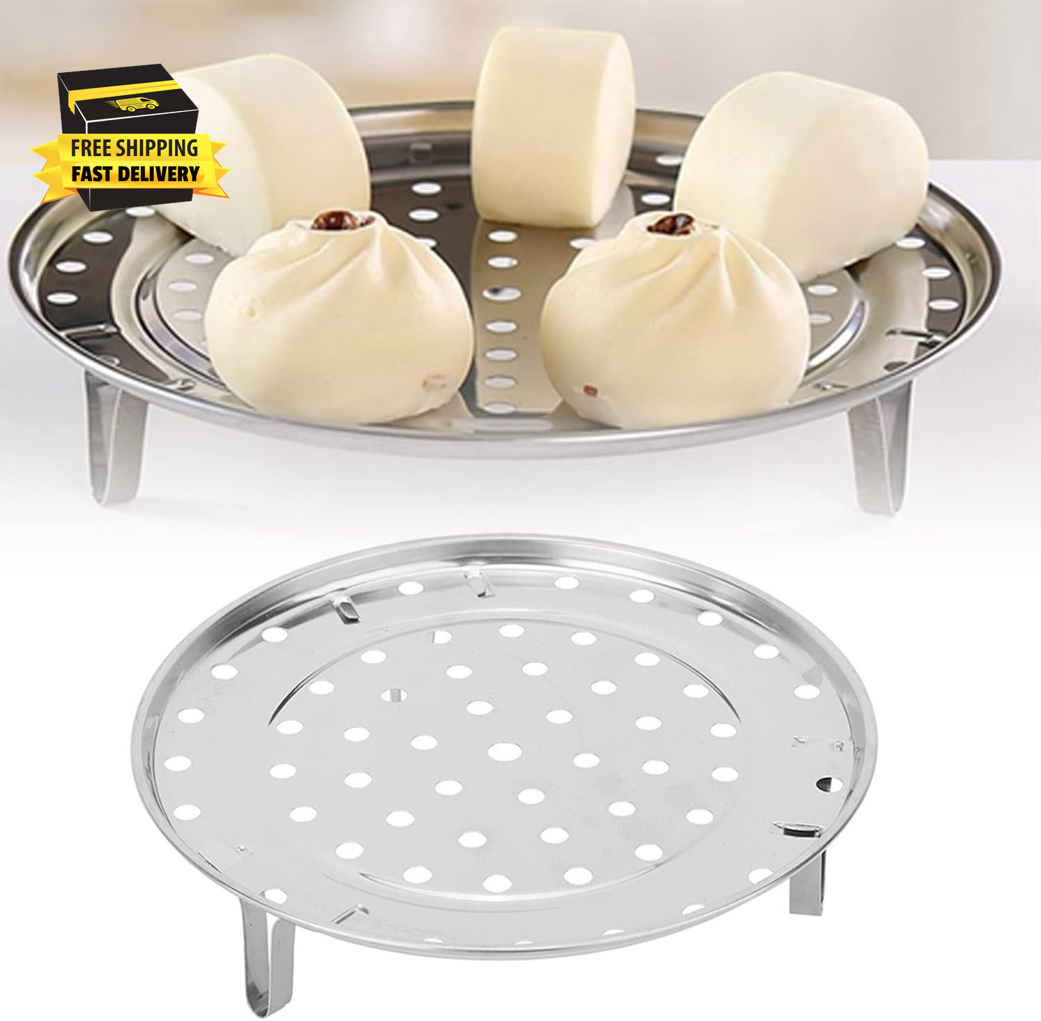 Steamer Rack, Stainless Steel Steaming Rack Stock Pot Steam Tray Canner Canning