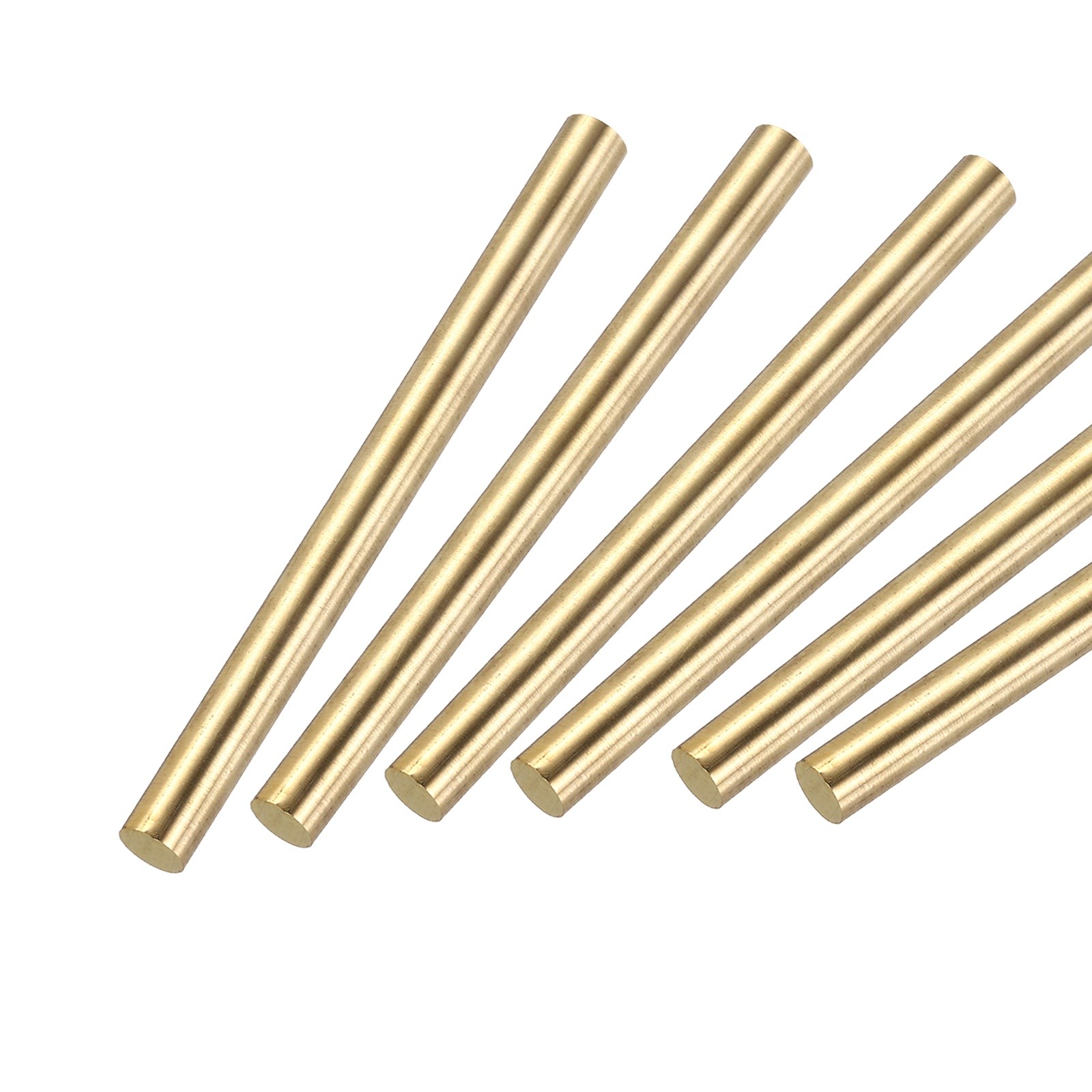Brass round rod 8x100mm, lathe bar 6pcs