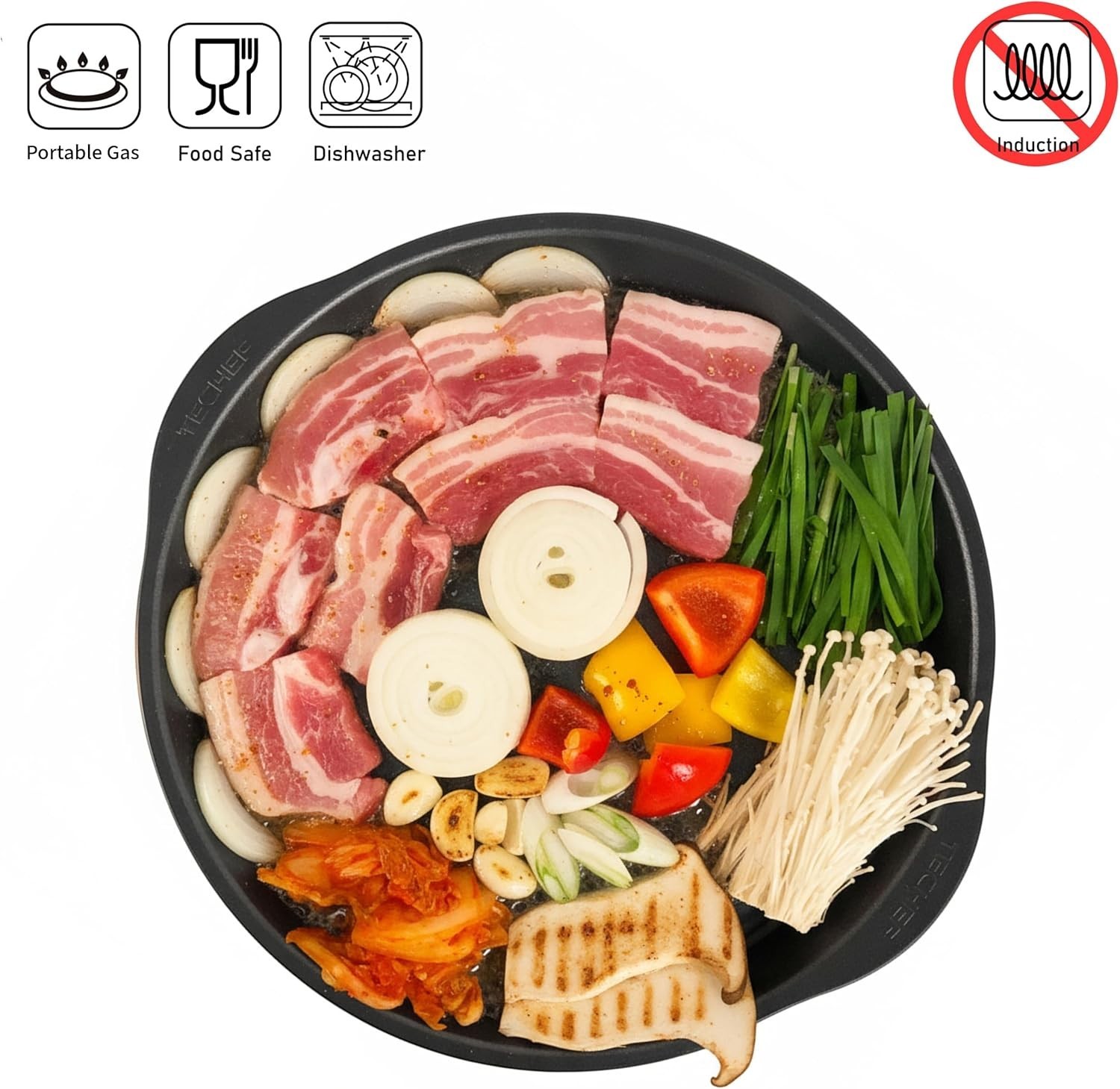 Nonstick KBBQ Grill Pan – Oven Safe, Aluminum Construction