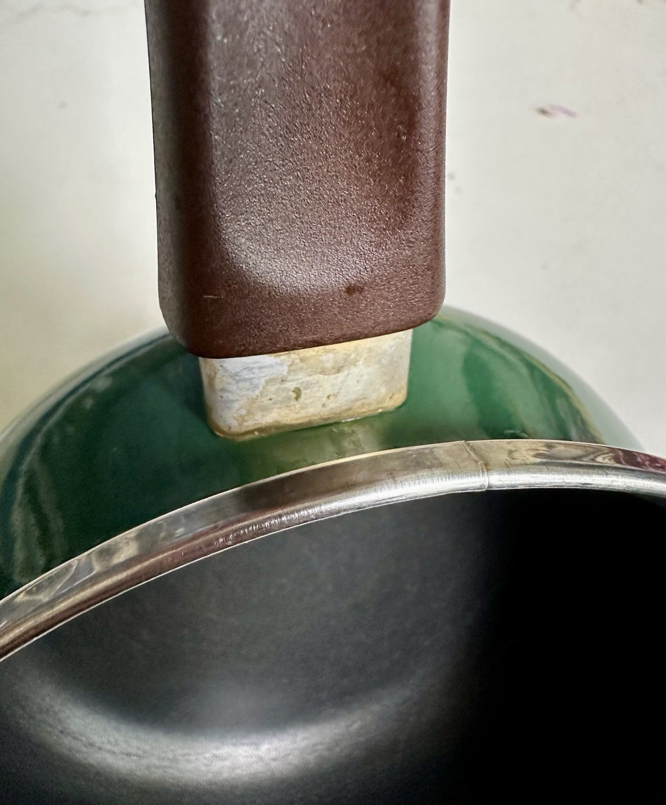 Encore 1 Quart Green Non Stick Pan Made in Spain Vintage Saucepan Even Heating