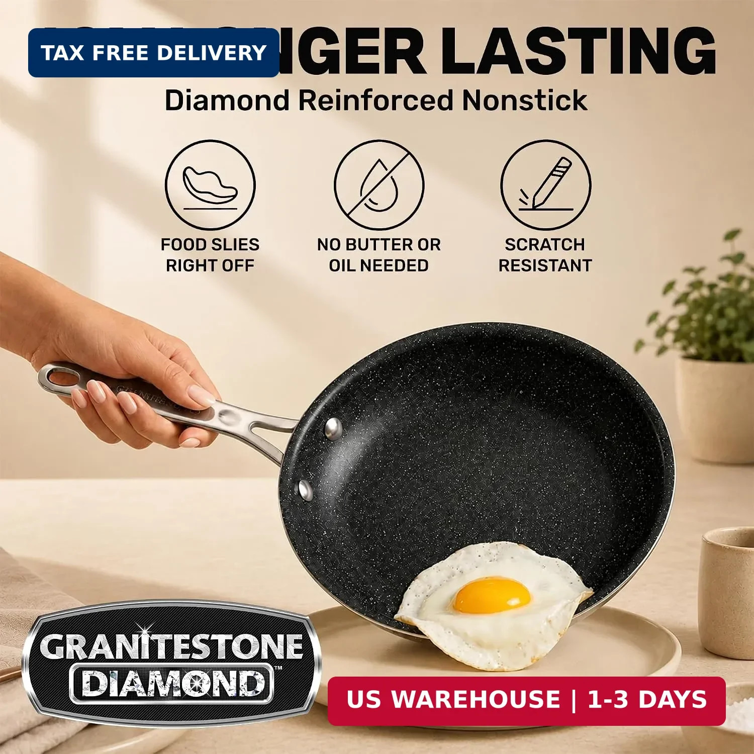 GRANITESTONE 20 Pc Complete Pots and Pans Set Non Stick Cookware Set with Saute