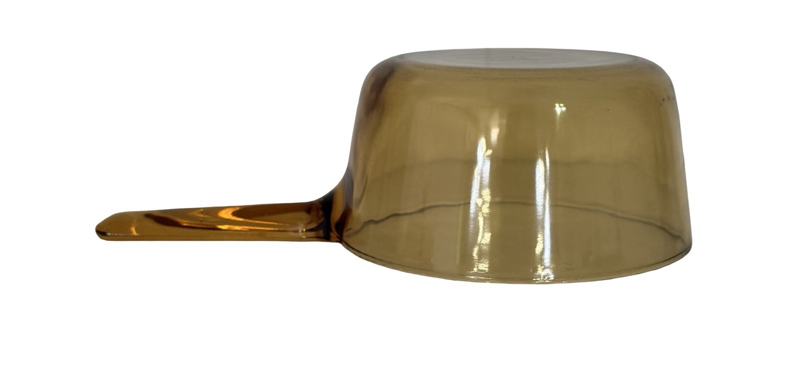Vintage Corning Vision Ware Amber Glass Saucepan 1.5L w/ Pyrex Lid Cookware Pot
