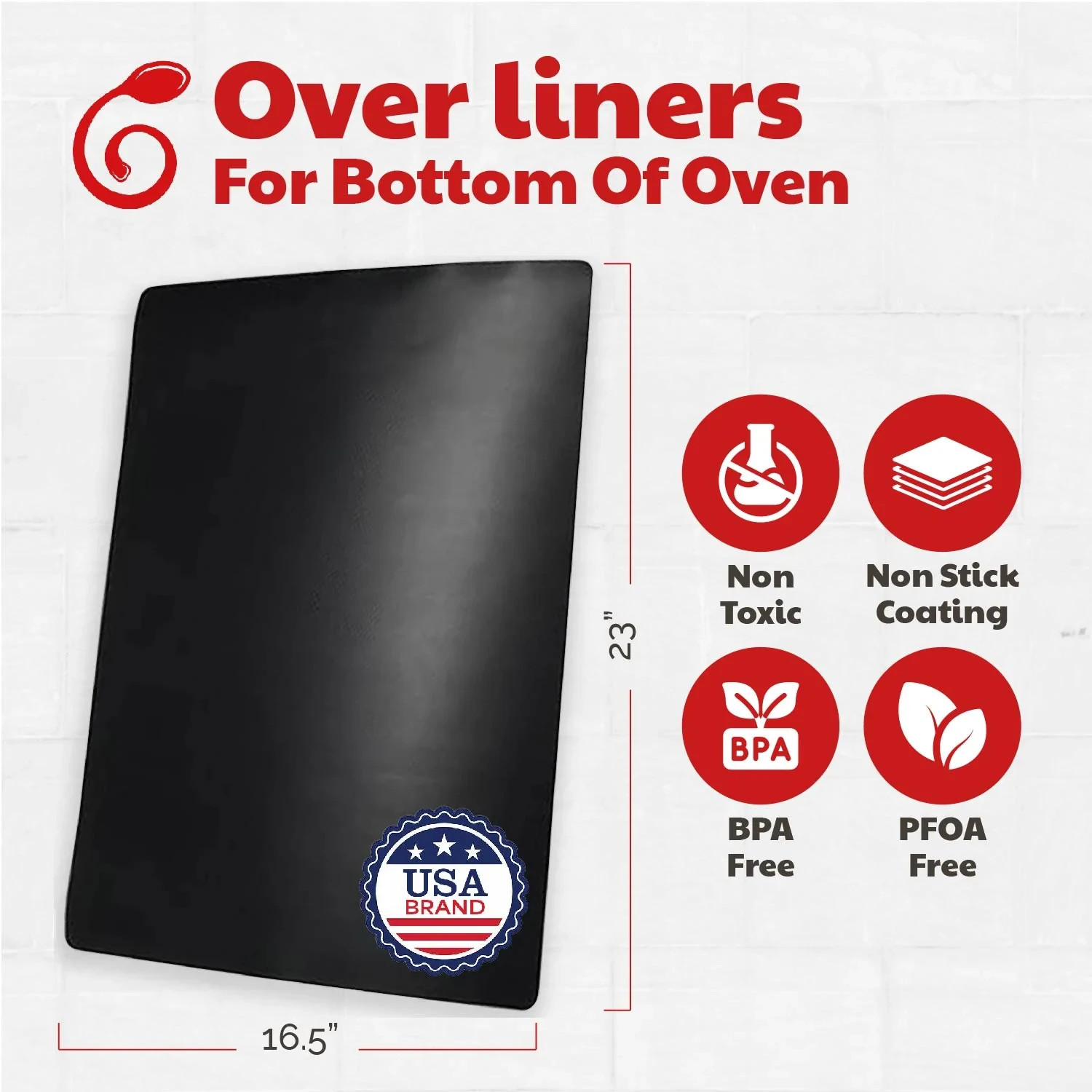 Non-Stick 2 Pack Cooks Innovations Oven Liner 16.5” x 23” Brand New, Set of 2