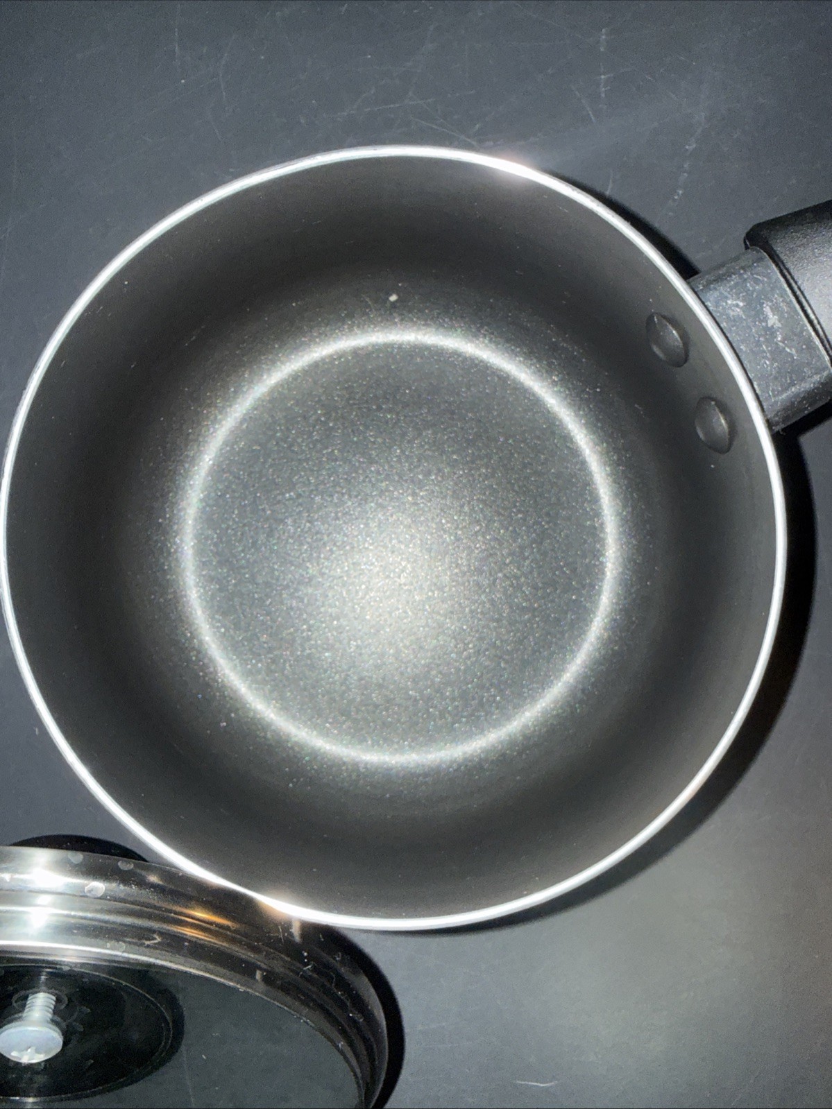 Gibson Home Piece Aluminum Black Nonstick Pot Vented Lid Cookware Set 7”Lx6”Wx3”