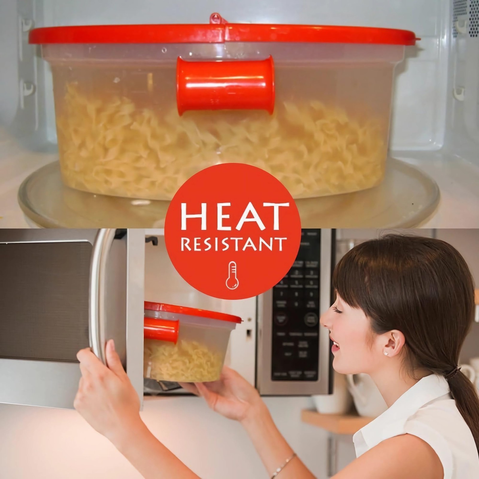 Versatile Microwave Pasta Boat, Sturdy Food Grade Heat Resistant PP Material,…