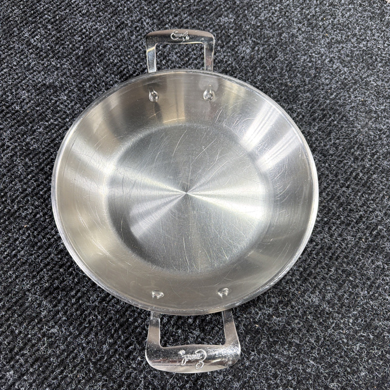 *Emeril *11 Inch Paella Pan No Lid Stainless Steel *Caldero *Braiser *2 Handles