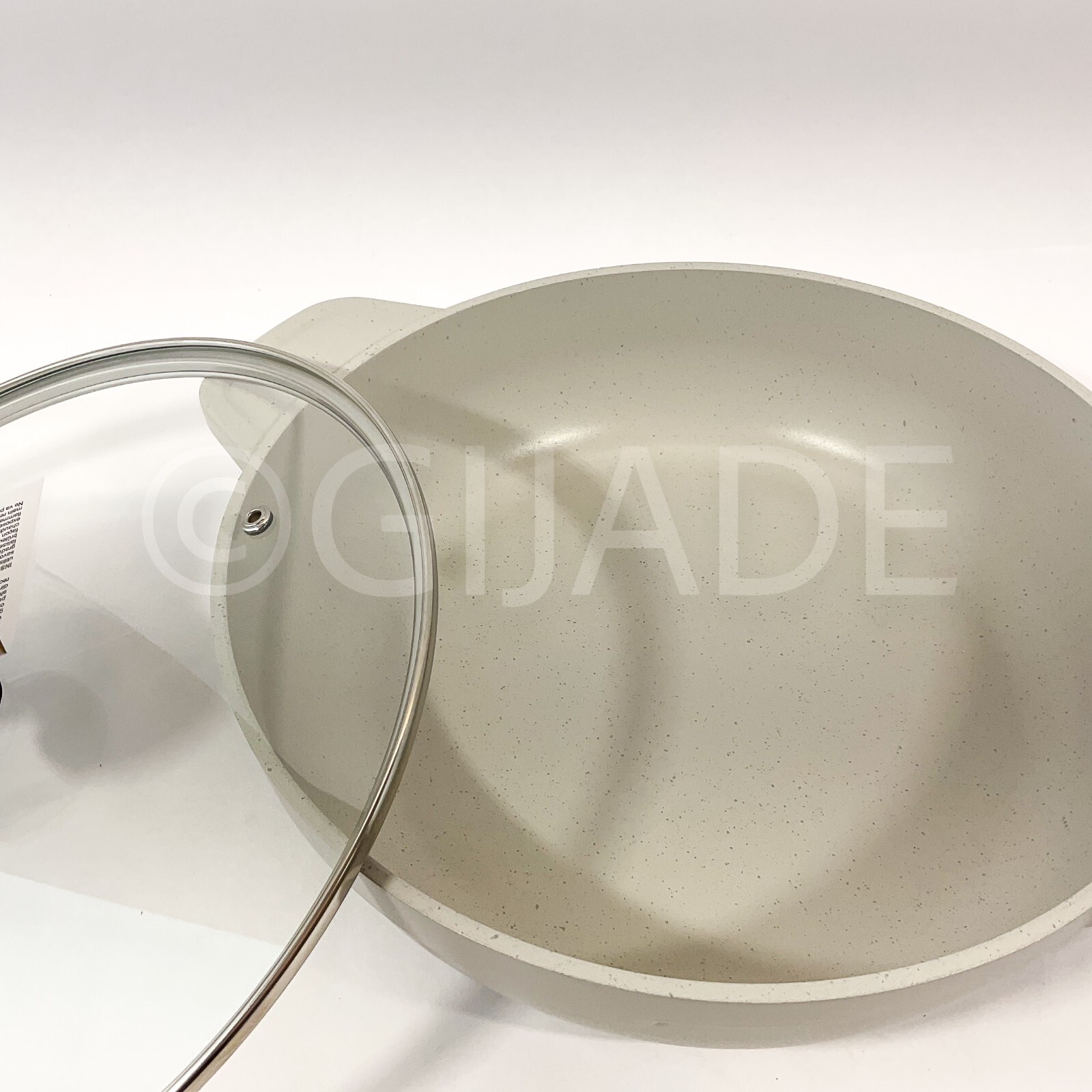 Authentic kitchen 4-Qt Everyday Pan 11″ Low Casserole Grayish Non-Stick Ceramic