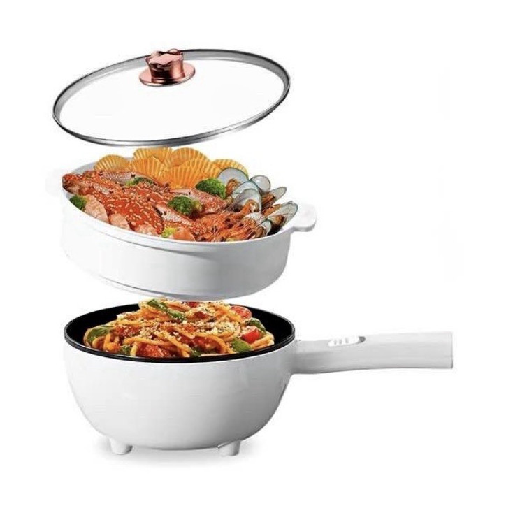 Delicio Multi-Function Electric Cooker 2.0L Pink Steamer Basket Lid AL0001-B
