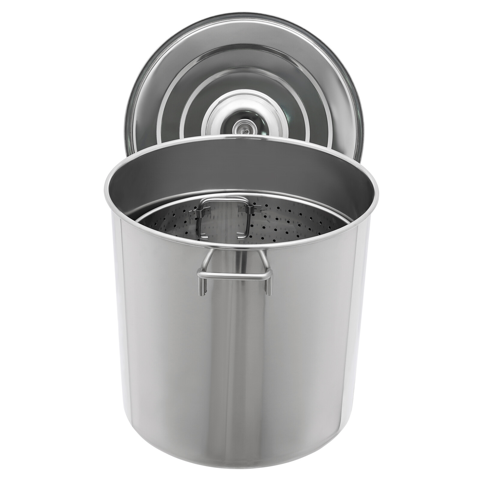 40L/42 27 Qt Stainless Steel 201 Stock Pot with Basket Cookware for Boiling