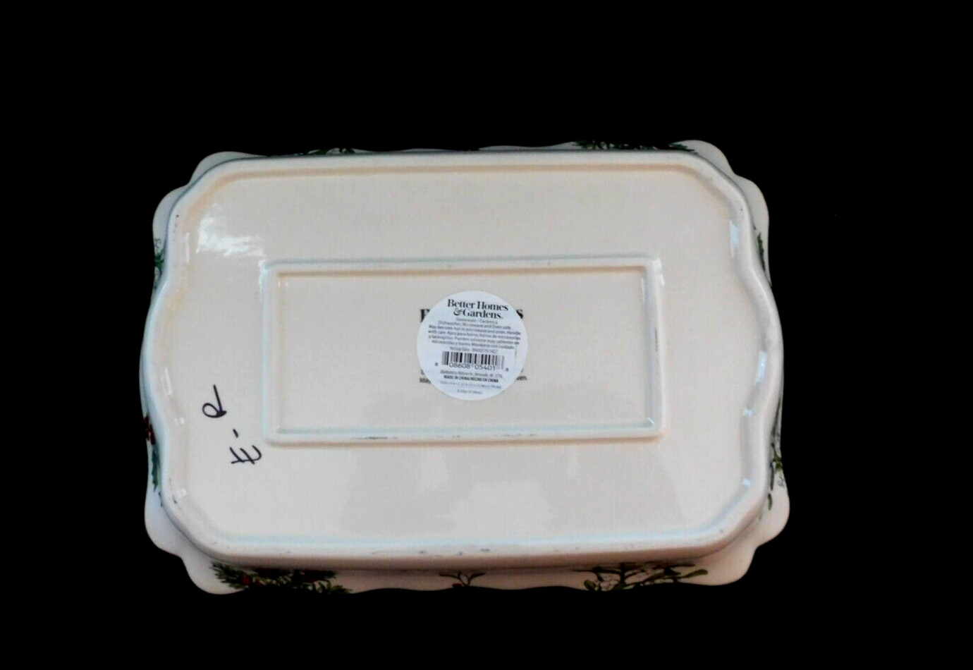 NWT Better Homes Gardens Heritage Winter Forest Rectangular Baker 13.75″ x 9.5″