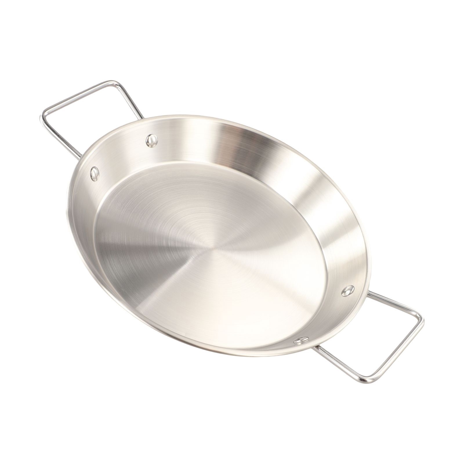 Rust Resistant Stainless Steel Paella Pot Flat Bottom Cooking Pot 32CM