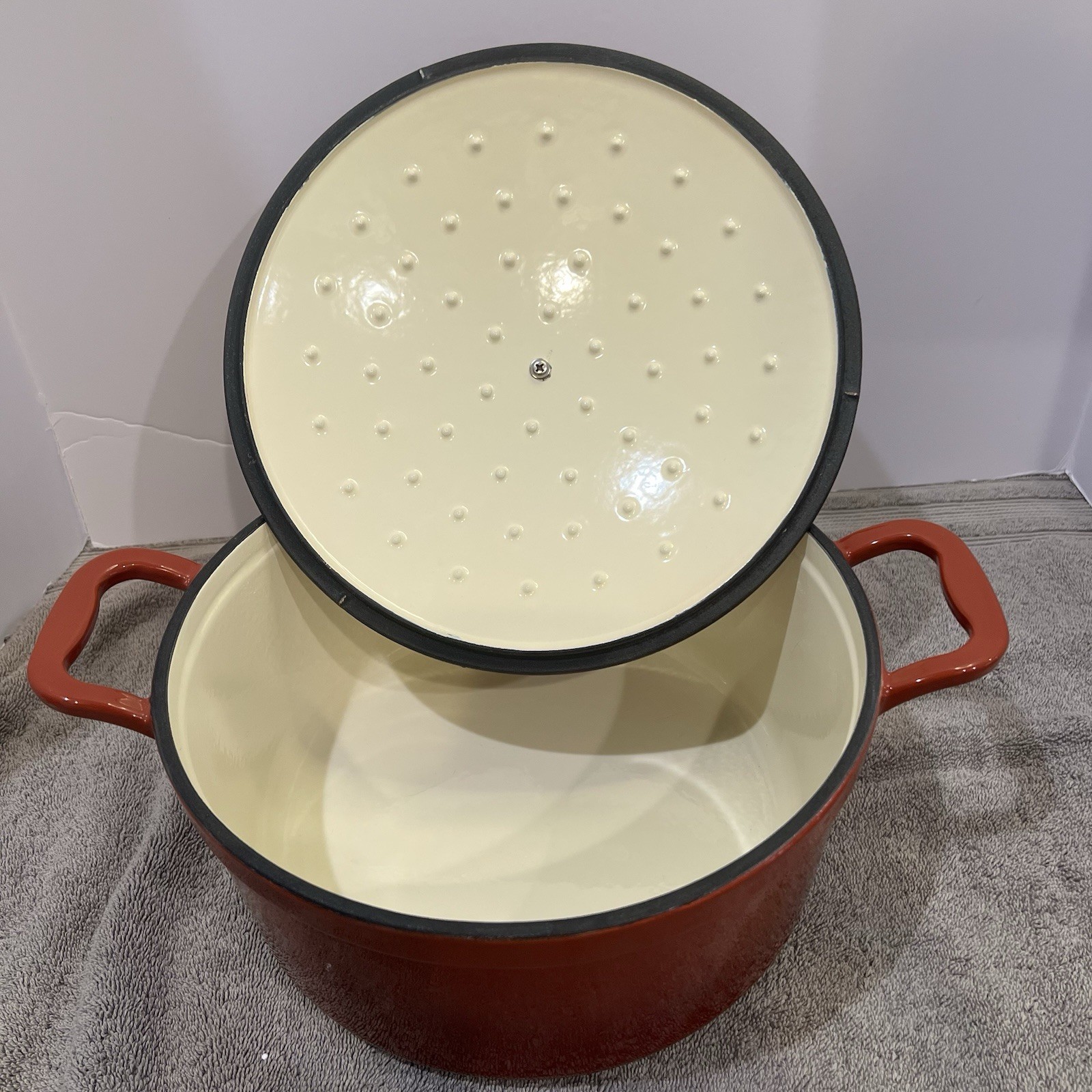 Cooks Essentials Companion Cookware Red 3 Pieces Cast Iron Enamel Dutch Oven NIP
