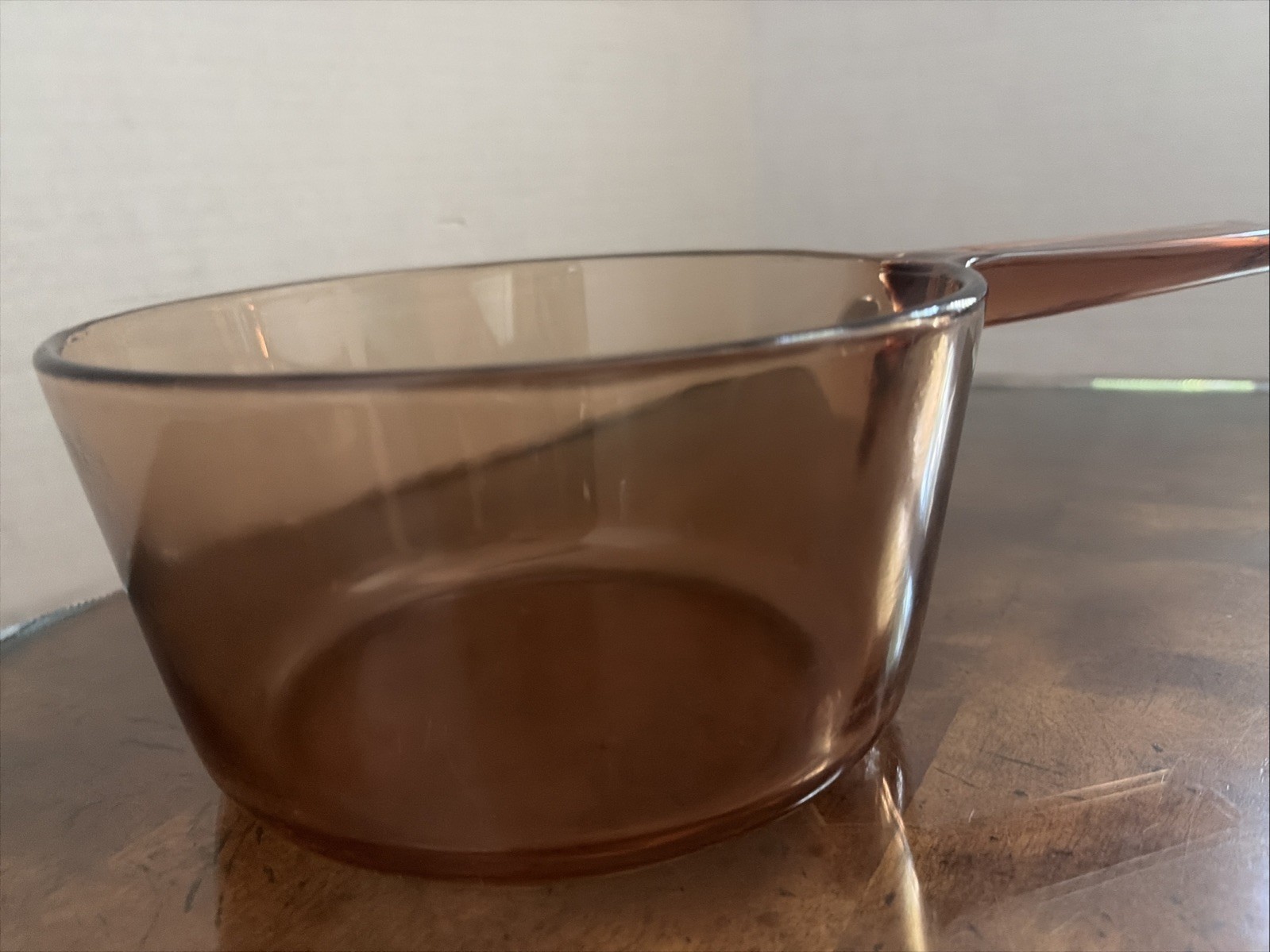 Vintage Corning Amber Vision Ware 1.5 Liter Sauce Pan No Lid. Made In France