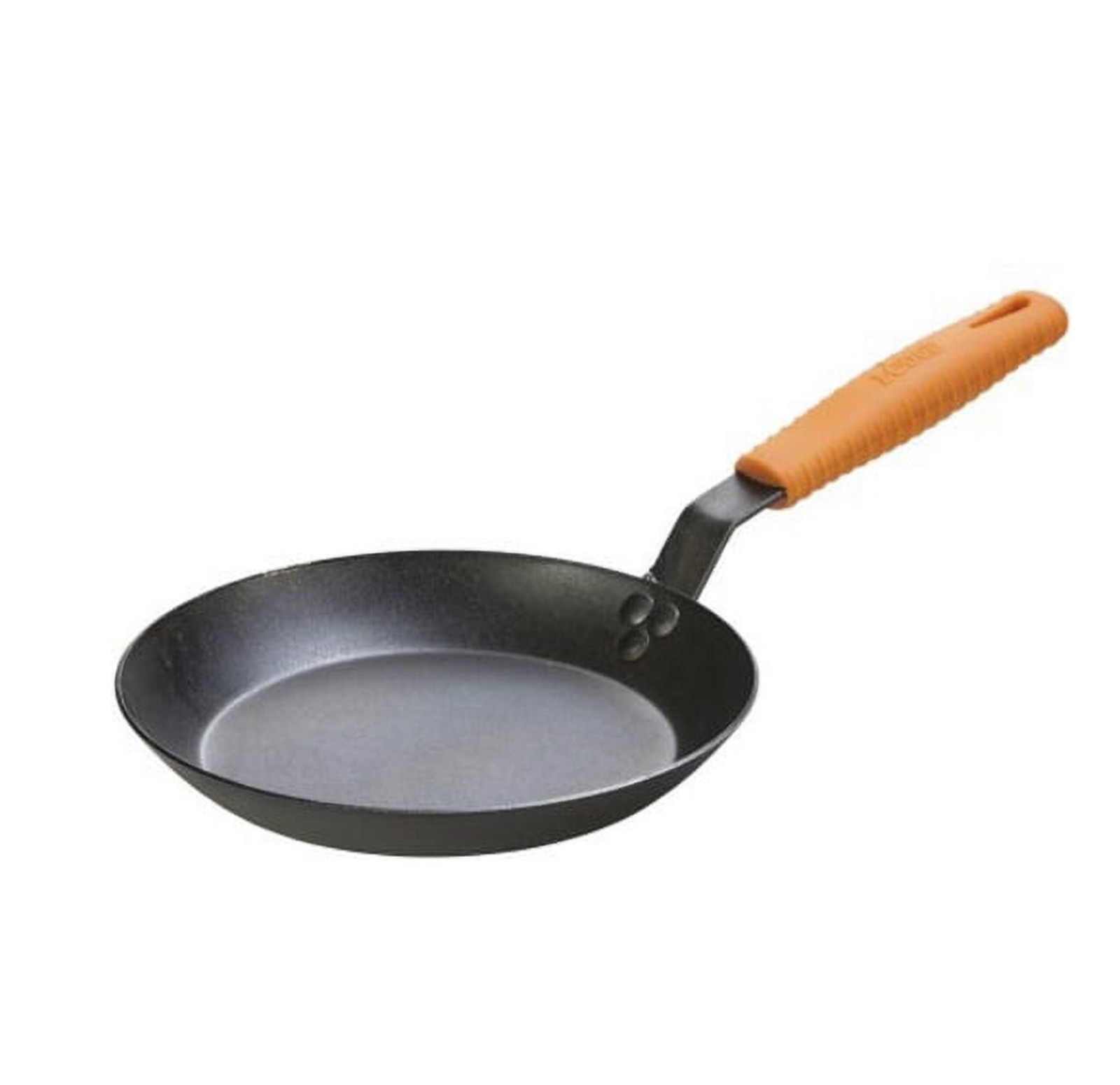 Lodge Seasoned Carbon Steel Skillet w Orange Handle Holder CRS10HH61 NEW