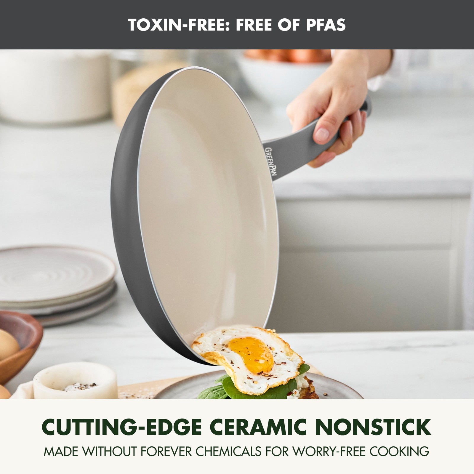 GreenPan Essence 10″ Ceramic Nonstick Frypan – Oven Safe, Dishwasher Safe