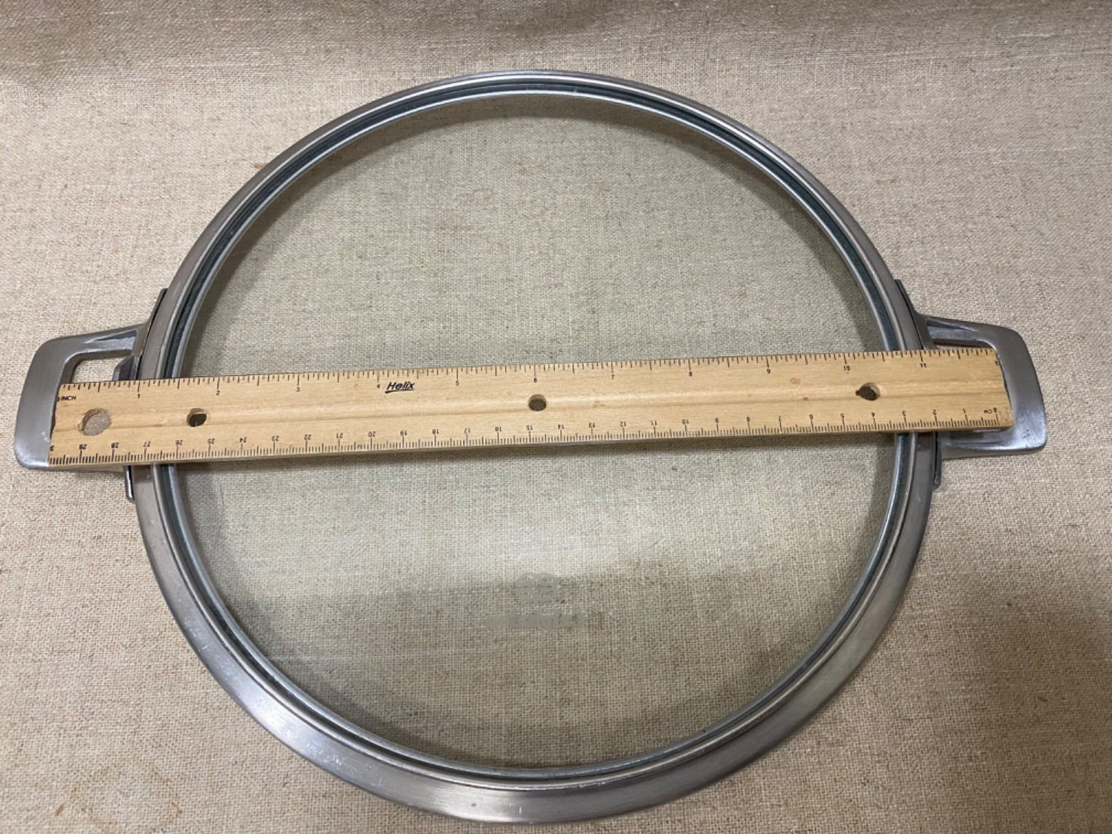 Calphalon Premier Space Saving Glass Replacement Lid Pot Pan 10 Inch Dual Handle