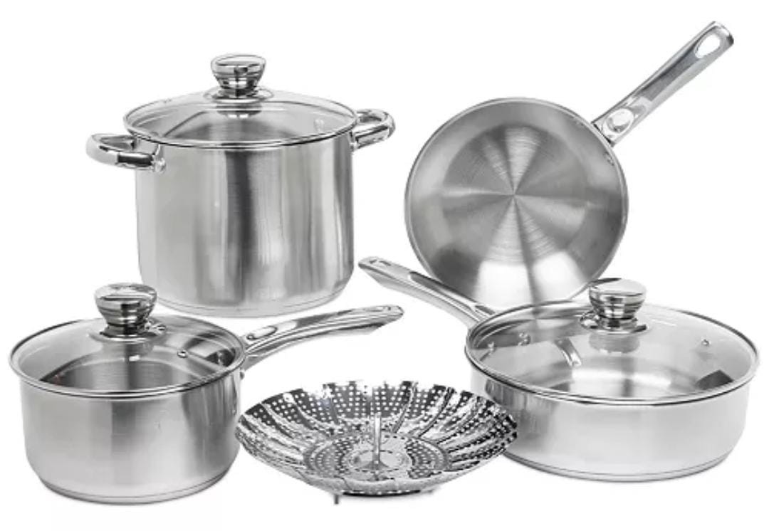 Sedona Kitchen Stainless Steel 8-Pc. Cookware Set
