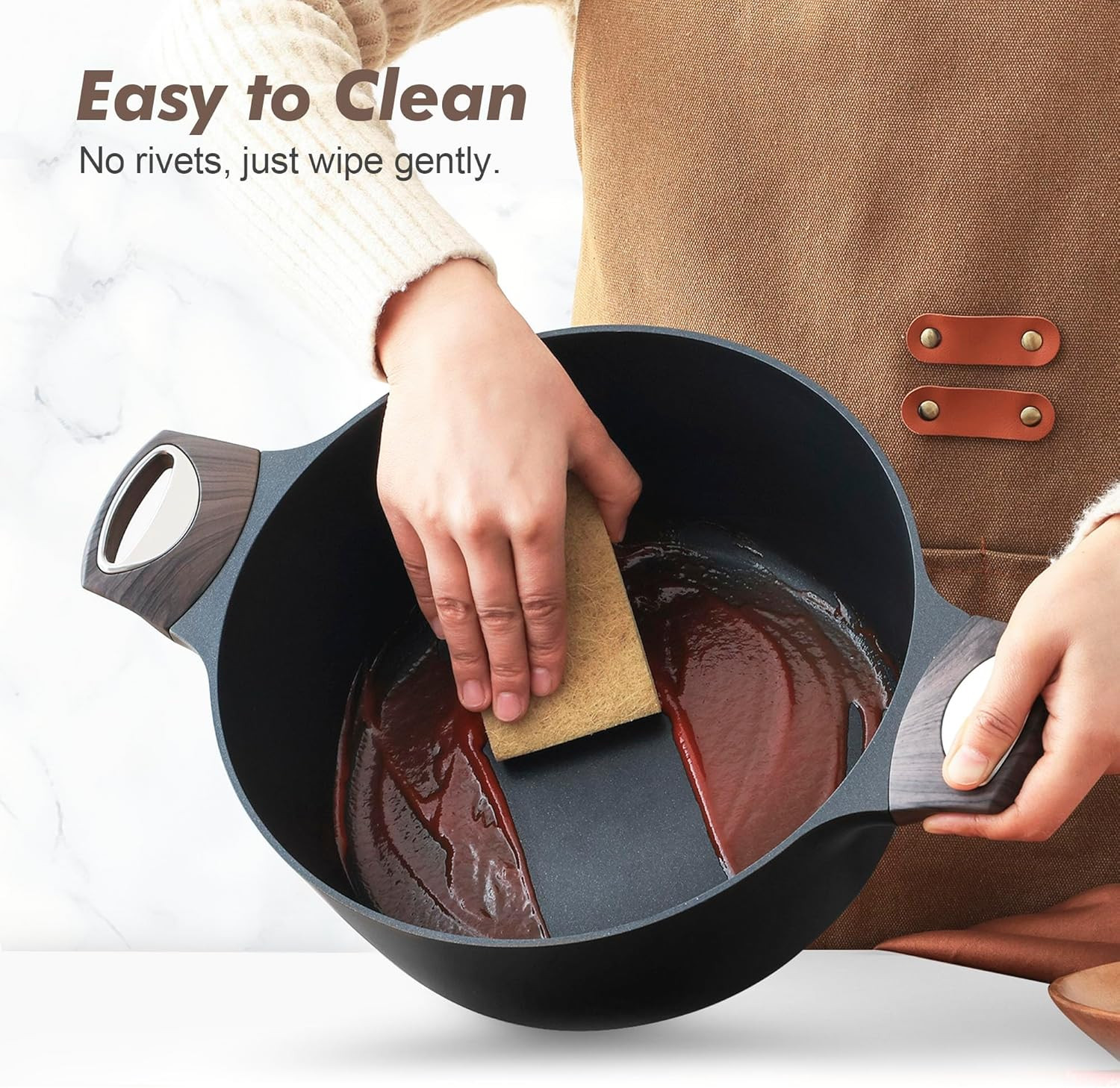Pots and Pans Set Non Stick, Non Toxic Healthy Induction Cookware Sets, 14 Pcs N