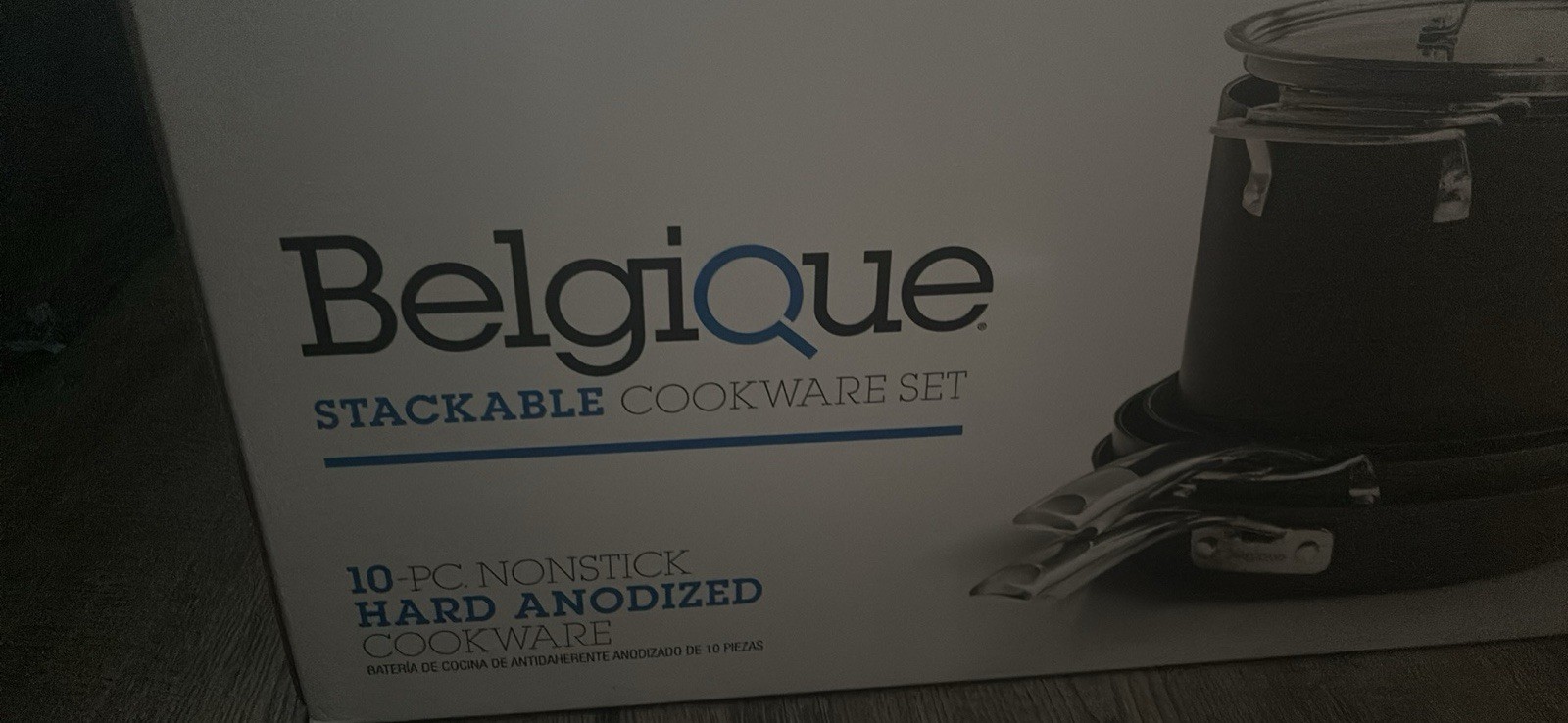 Belgique 10 Pc. Nonstick Hard Anodized Cookware Stackable Pots and Pans