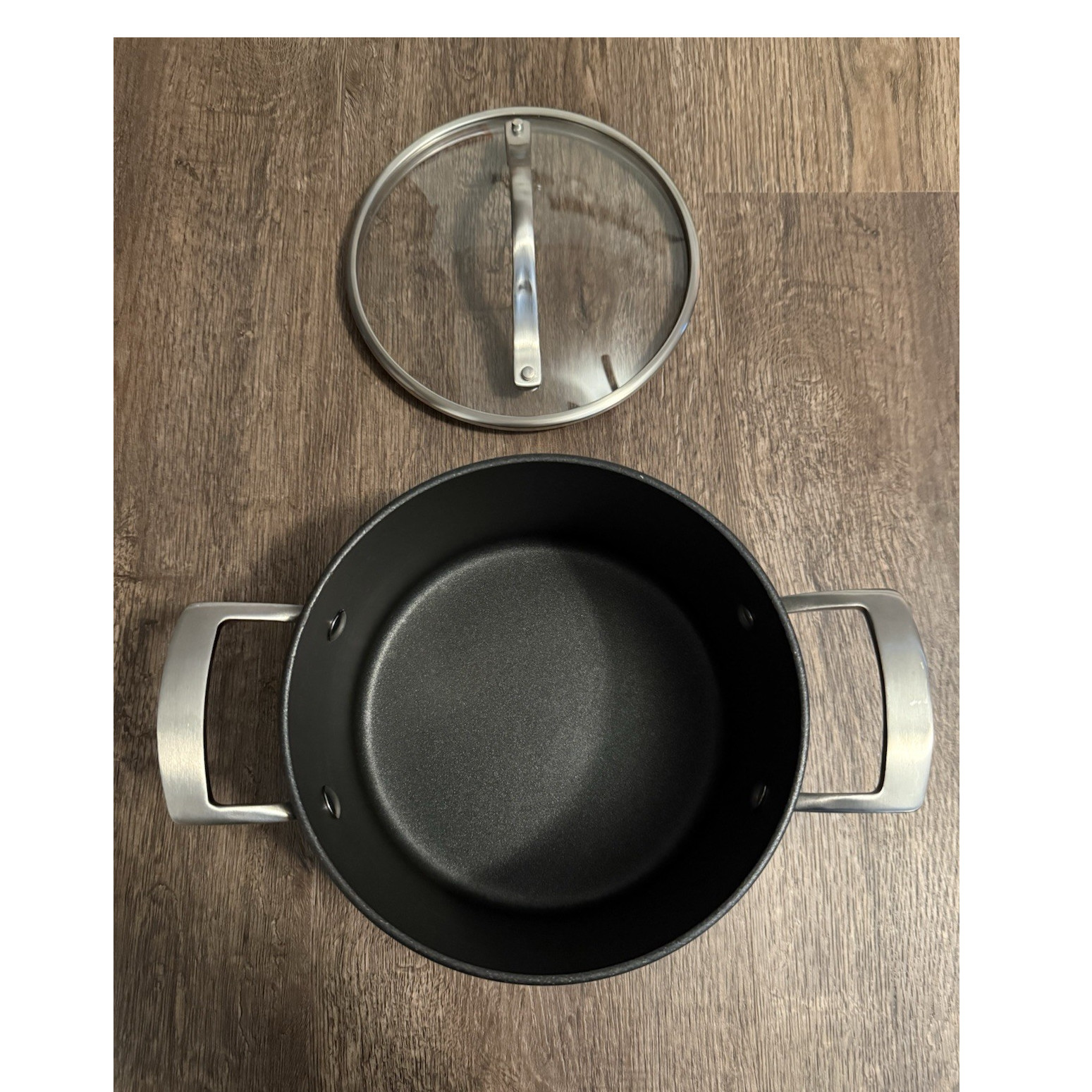 Kirkland Signature 3.7 Qt Nonstick Aluminum Saucepan w/ Glass Lid, 400°F