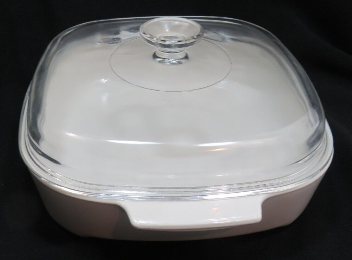 Vintage Corning Ware 2 Quart Microwave Browning Dish with Lid MW-A-19