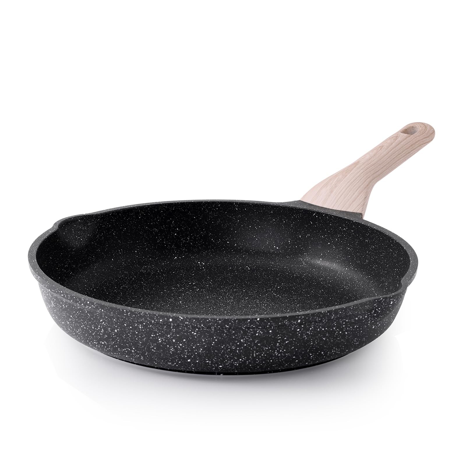 Nonstick Frying Pan, 12.5 Inch Large Skillet, Granite Cooking Pan, Healthy an…