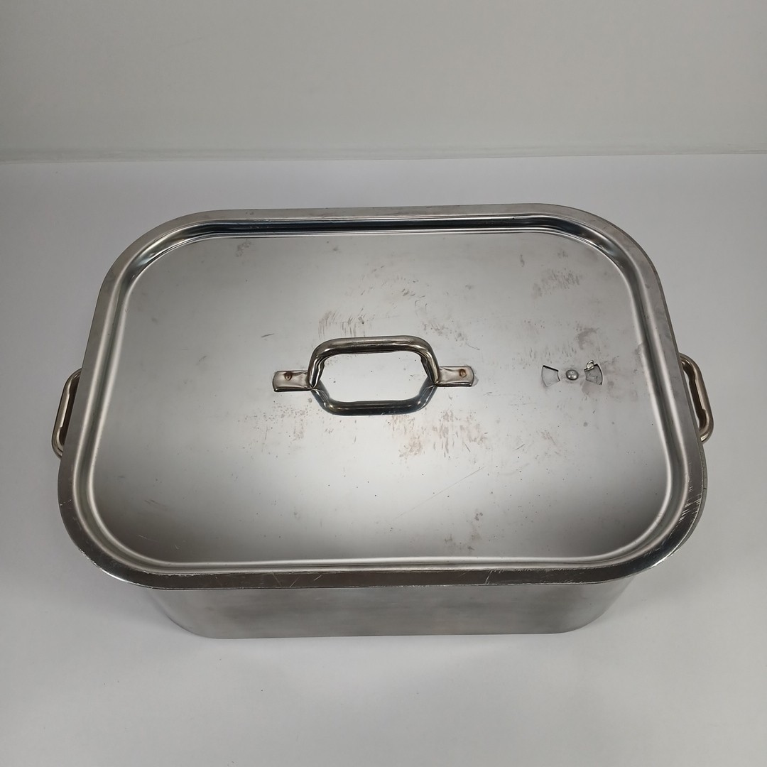 Vented Roaster Pan w/Lid & Insert Stainless Steel Steamer Poacher Made In Taiwan