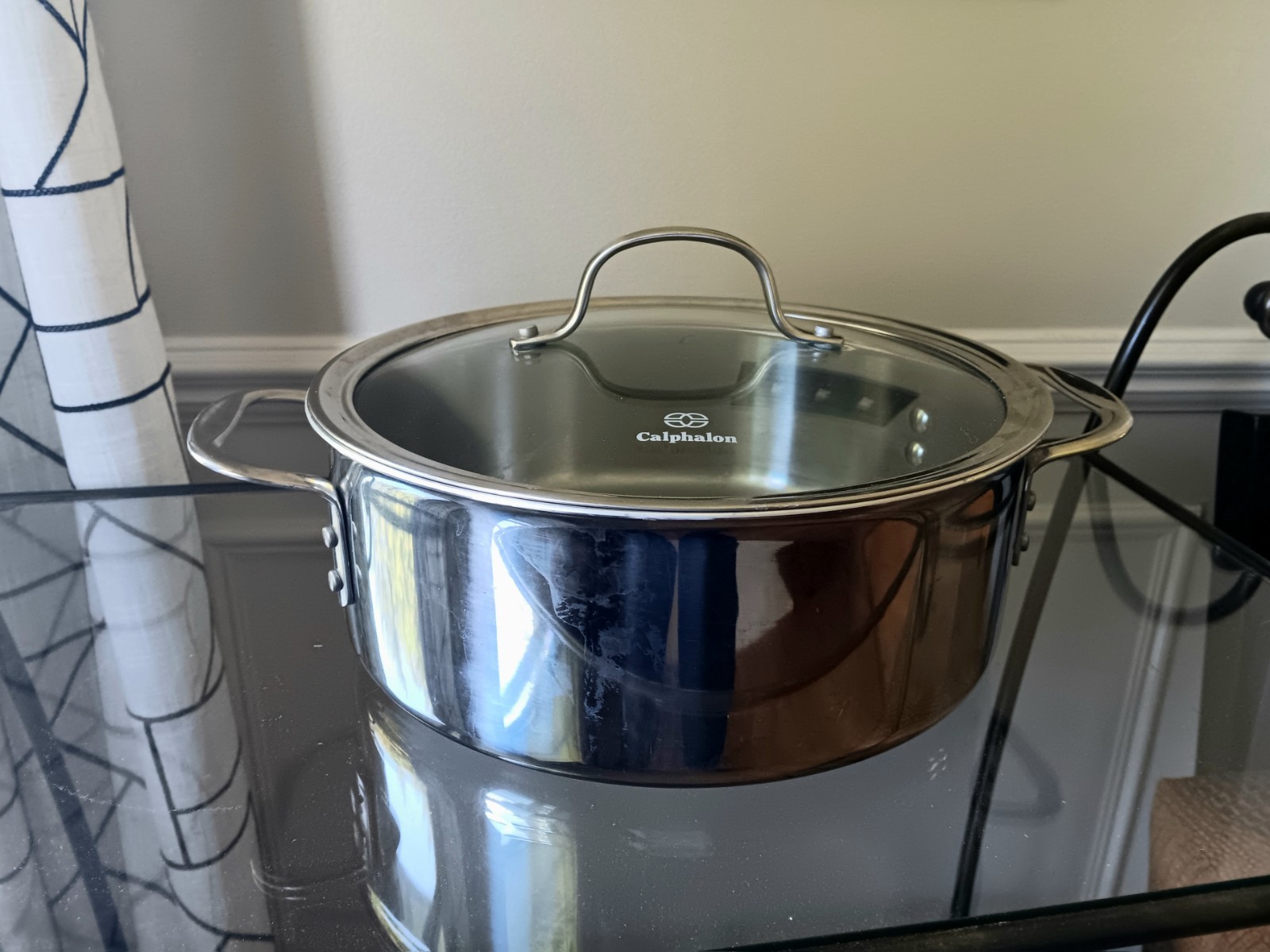 Calphalon 10” Induction Stainless Steel Dutch Oven 5QT Pot & Glass Lid No. 8785