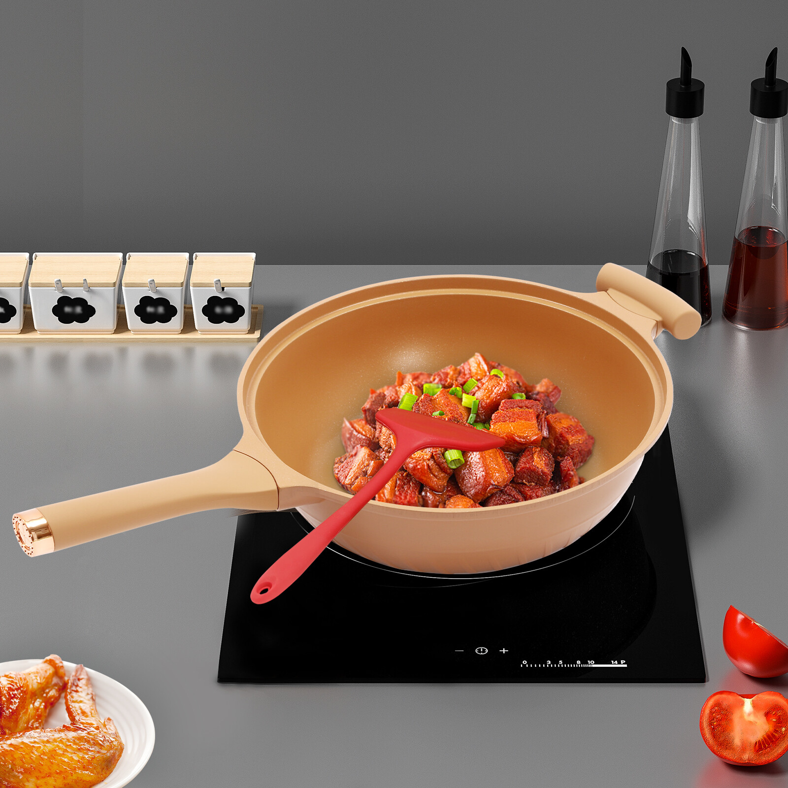 32cm Micro Pressure Cooker Pan – Die-Cast Aluminum Non-Stick With Steamer