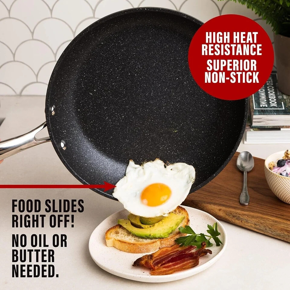 Granitestone 10″ Non-Stick Frying Pan with Mineral/Diamond Coating for Long long
