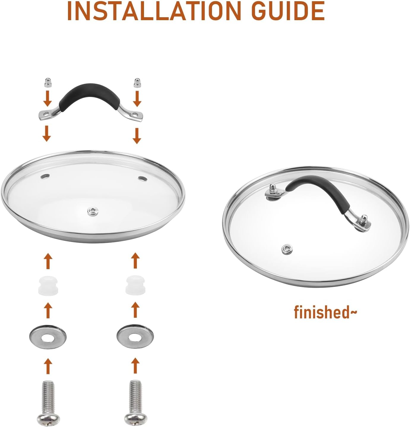 Cookware Cover, Dishwasher & Oven Safe up to 400F, Universal Replacement