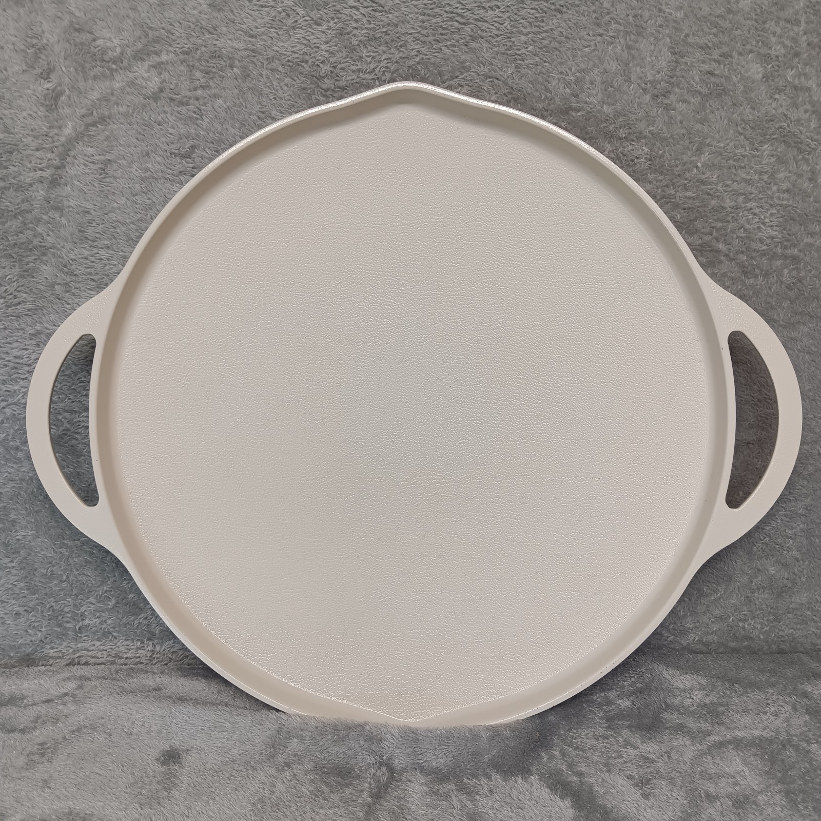 LIHAN Induction Griddle Ceramic Coated Beige Color 13.75 in Dia. Made in Korea