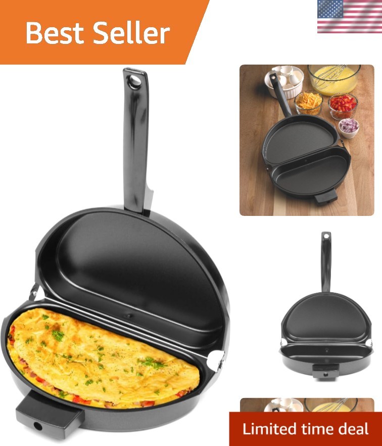 Non-Stick 8.75” Omelette Pan with Dual-Sided Design – Perfect for Home Cooks