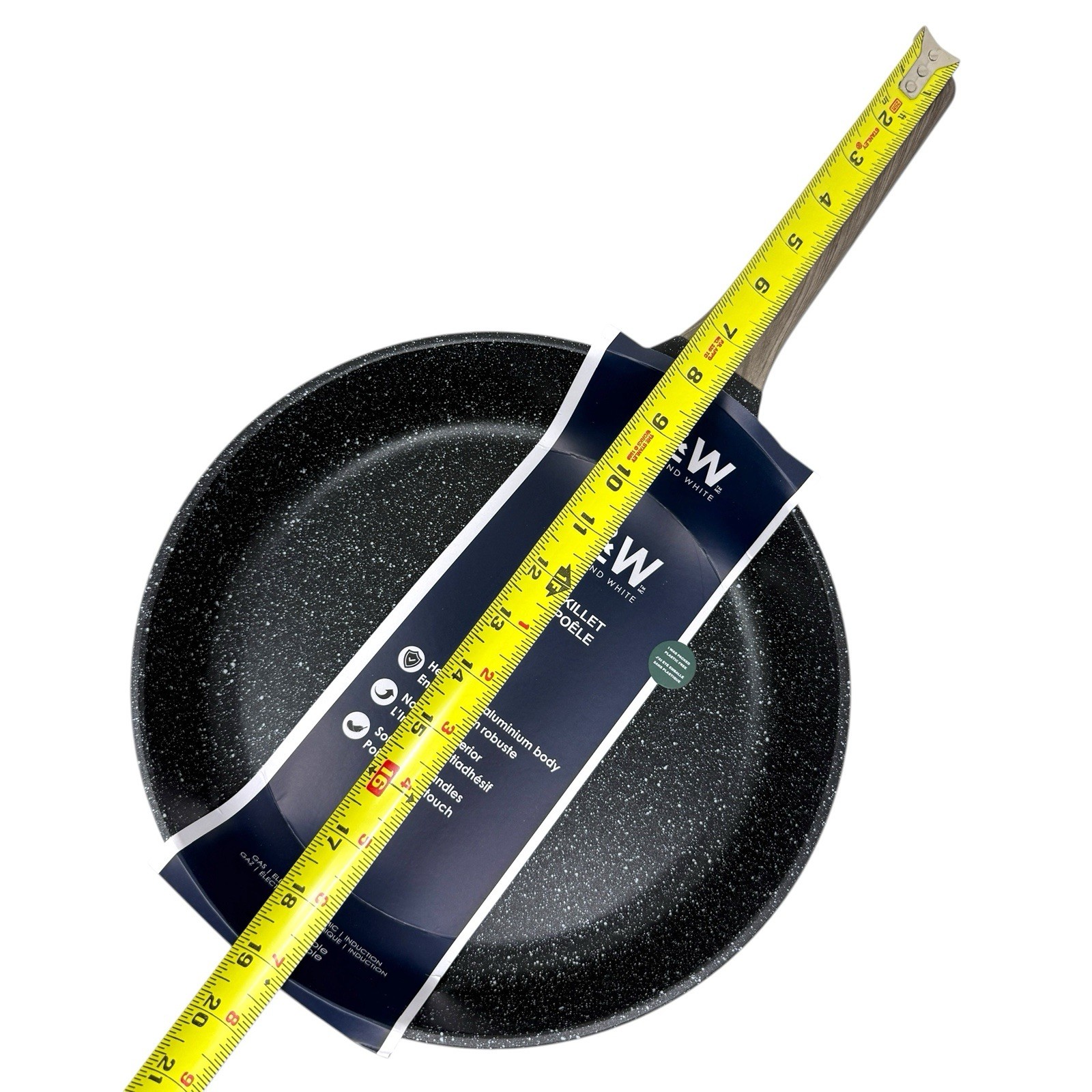 D&W Frying Pan Nonstick Skillet Premium Quality Kitchen Cookware 11 inch Gray