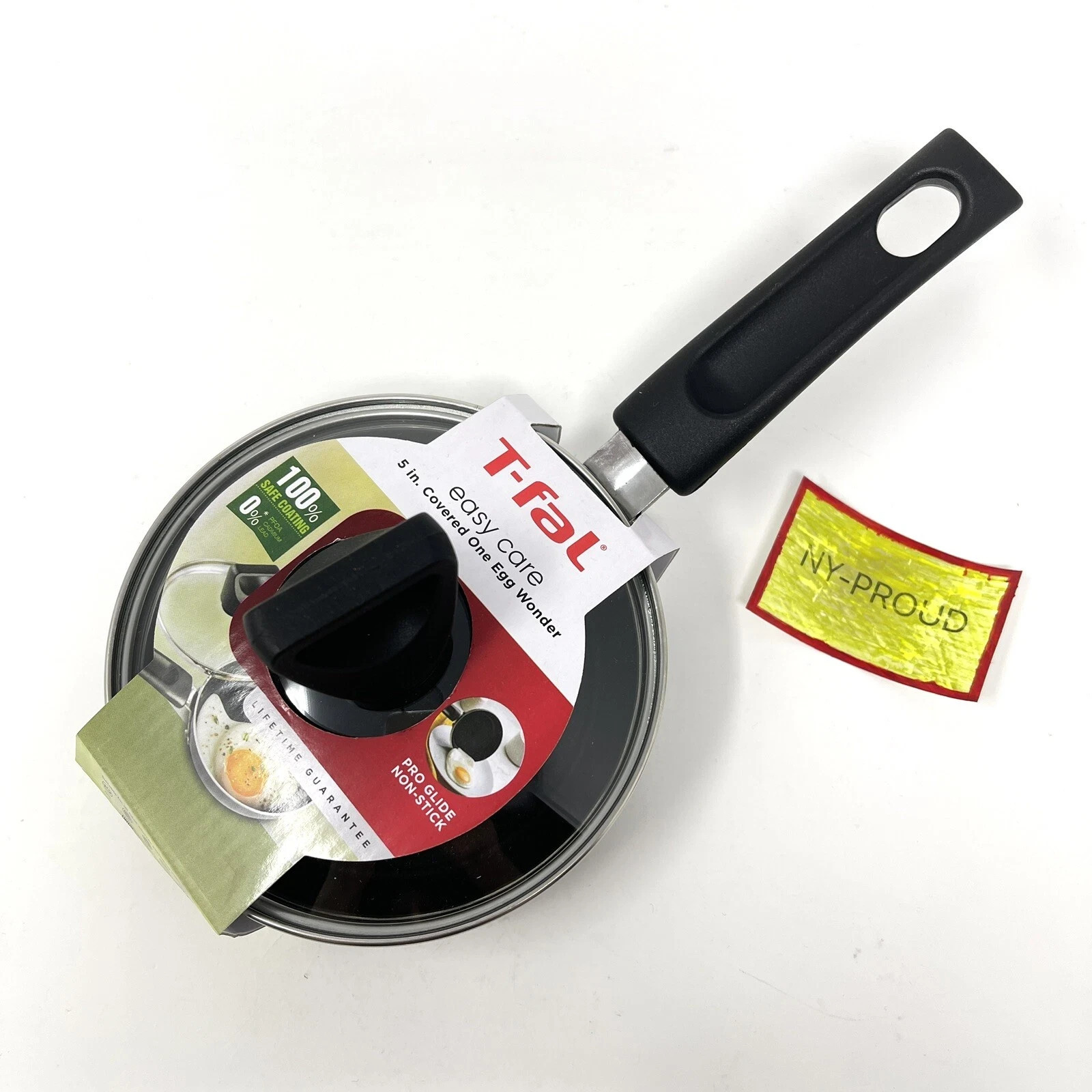 Small Frying Pan Tfal Nonstick 5 Inch With Lid Covered One Egg Wonder Black New