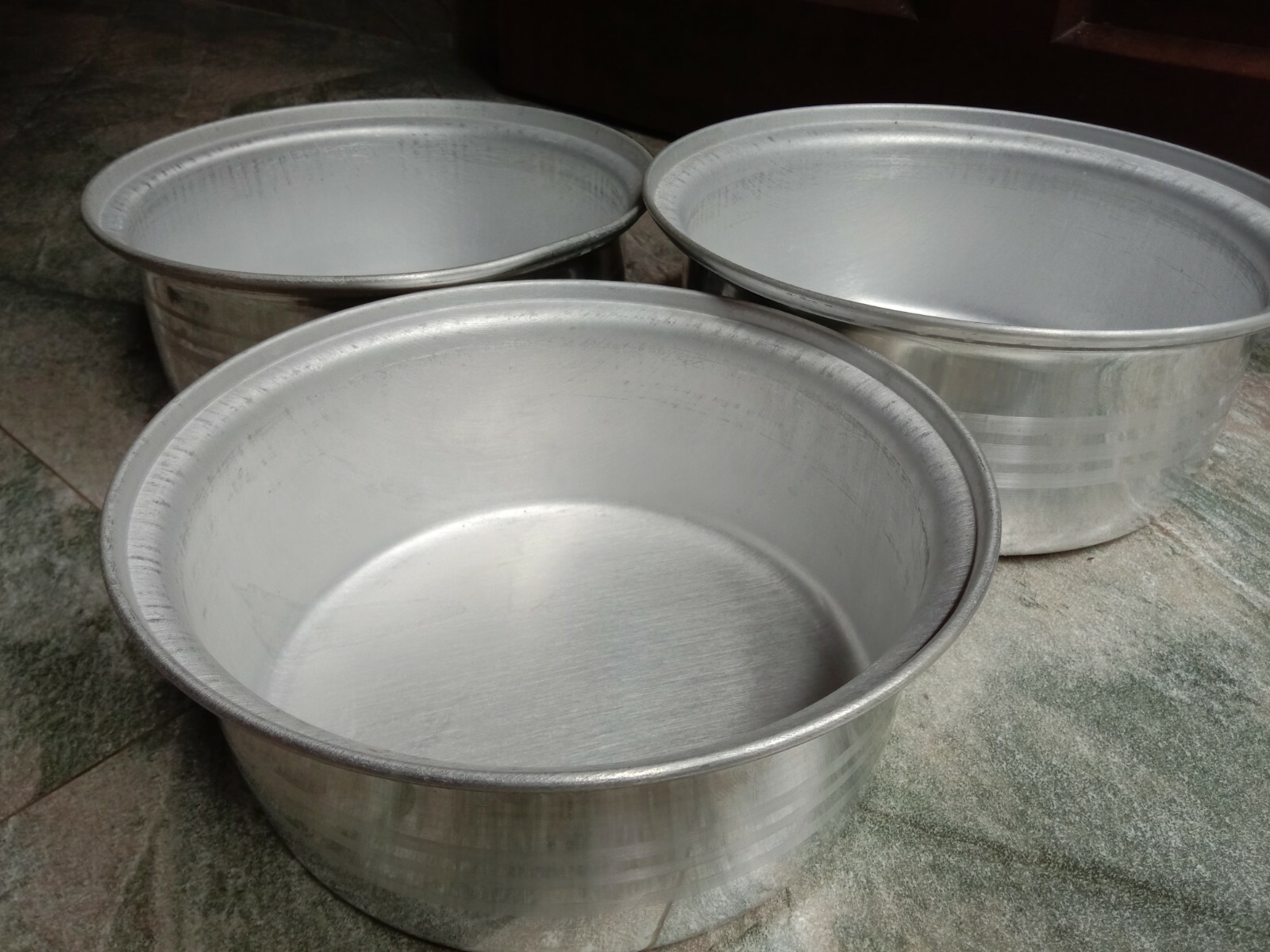 Aluminium Wok Flat Base Cooking Pot 3 Sizes 24cm=9.5in, 21cm=8.5in, 20cm=8in