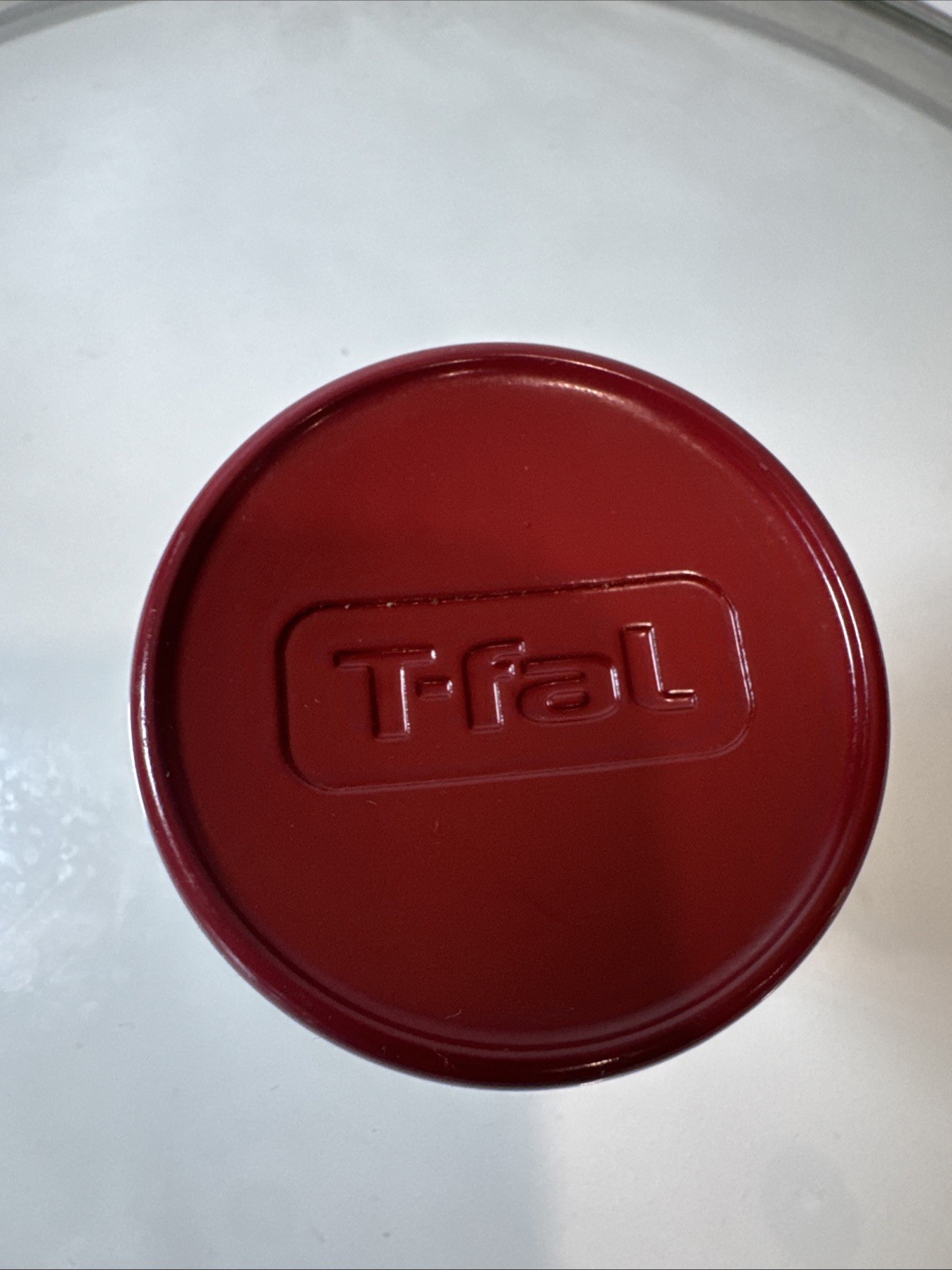 Replacement T-FAL Large Glass Lid Cover Top RED Handle Vent Hole 11.5 inch