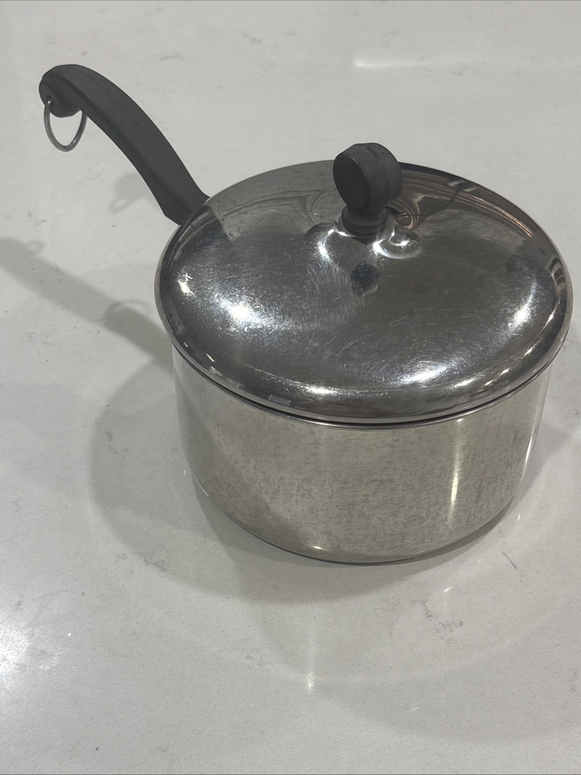 Vintage Faberware Aluminum Clad Bottom Stainless 2 Quart Saucepan Pot & Lid USA