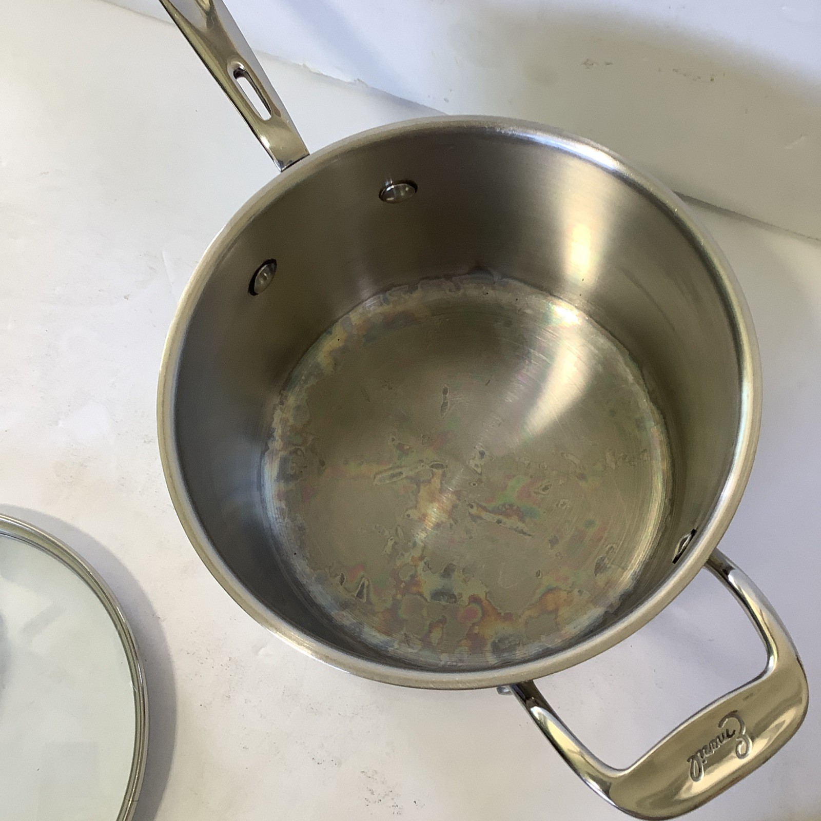 Emeril Stainless Steel Copper Core 3 Qt Saucepan Lid Steamer Insert Cookware
