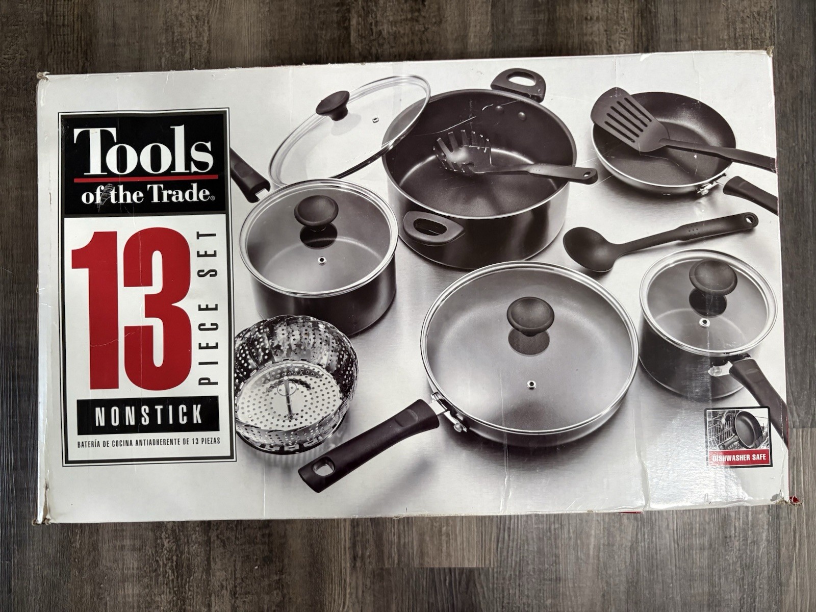 Tools of the Trade Stainless Steel 13-Piece Pan Set Dishwasher Safe Electric Gas