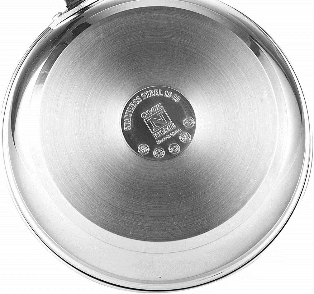 Cook N Home Basics 12 Quart Pasta Pot with Strainer, 18/10 12 Quarts, Silver