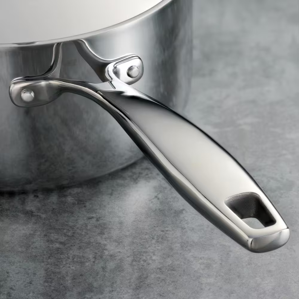 Gourmet Tri-Ply Clad 2 Qt. Stainless Steel Sauce Pan with Lid