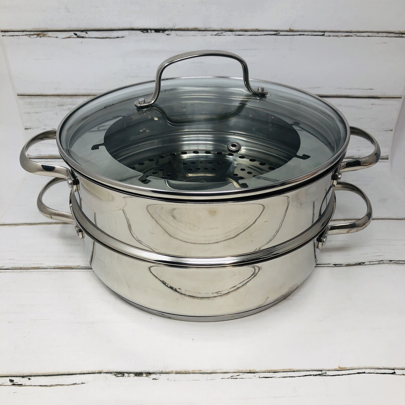 Nuware Induction Cookware Pan Steamer Lid Fondue 3 Quart New Wave 4 Piece Set