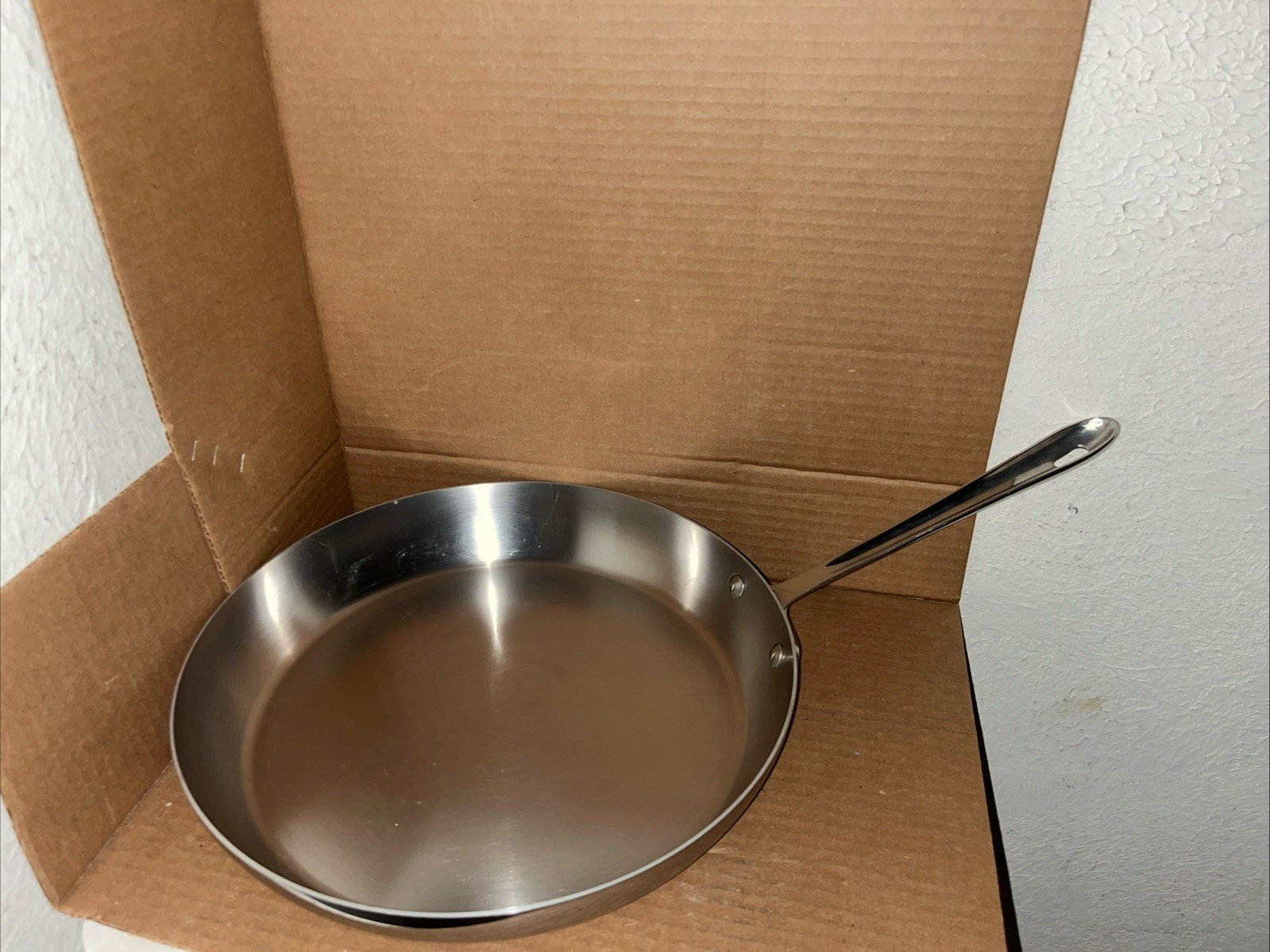All-Clad 13-1/4” in Stainless Steel Skillet No Lid Induction Ready