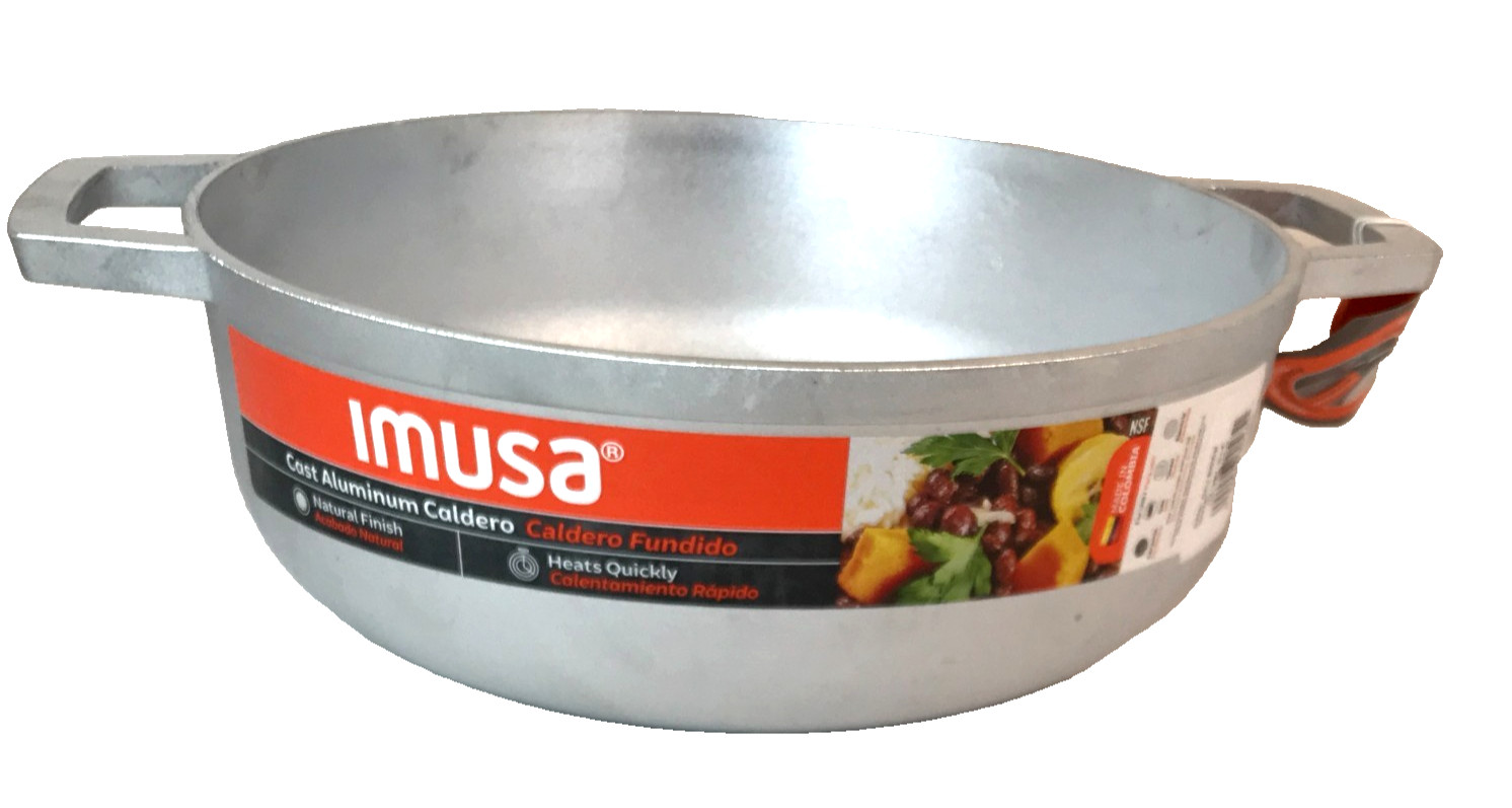Imusa 4.8 Qt Cast Aluminum Caldero 26cm Dutch Oven Pot Pan Natural Finish #7