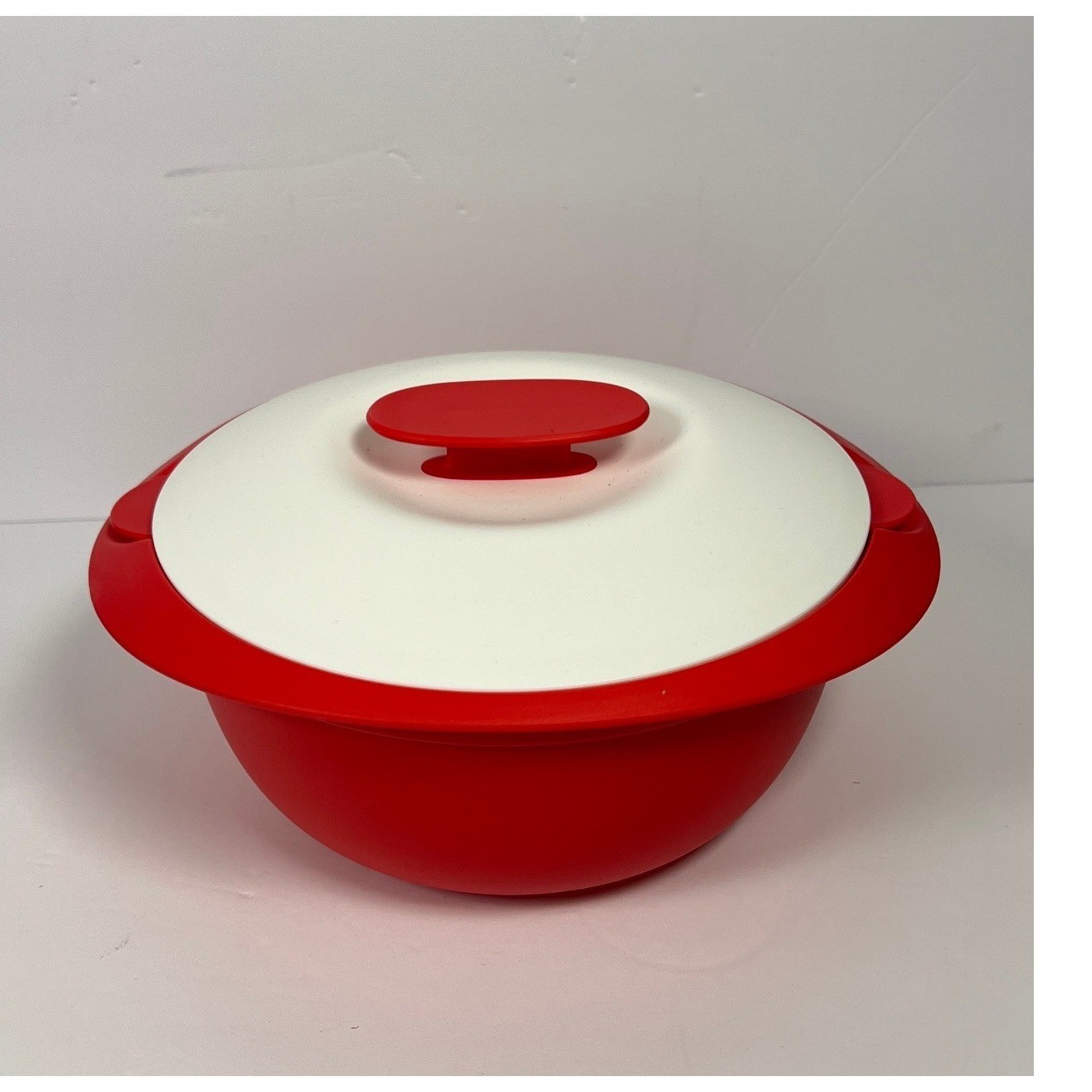Tupperware Microwave Tortilla Keeper Steamer 3pc Set Red Small 7″ New