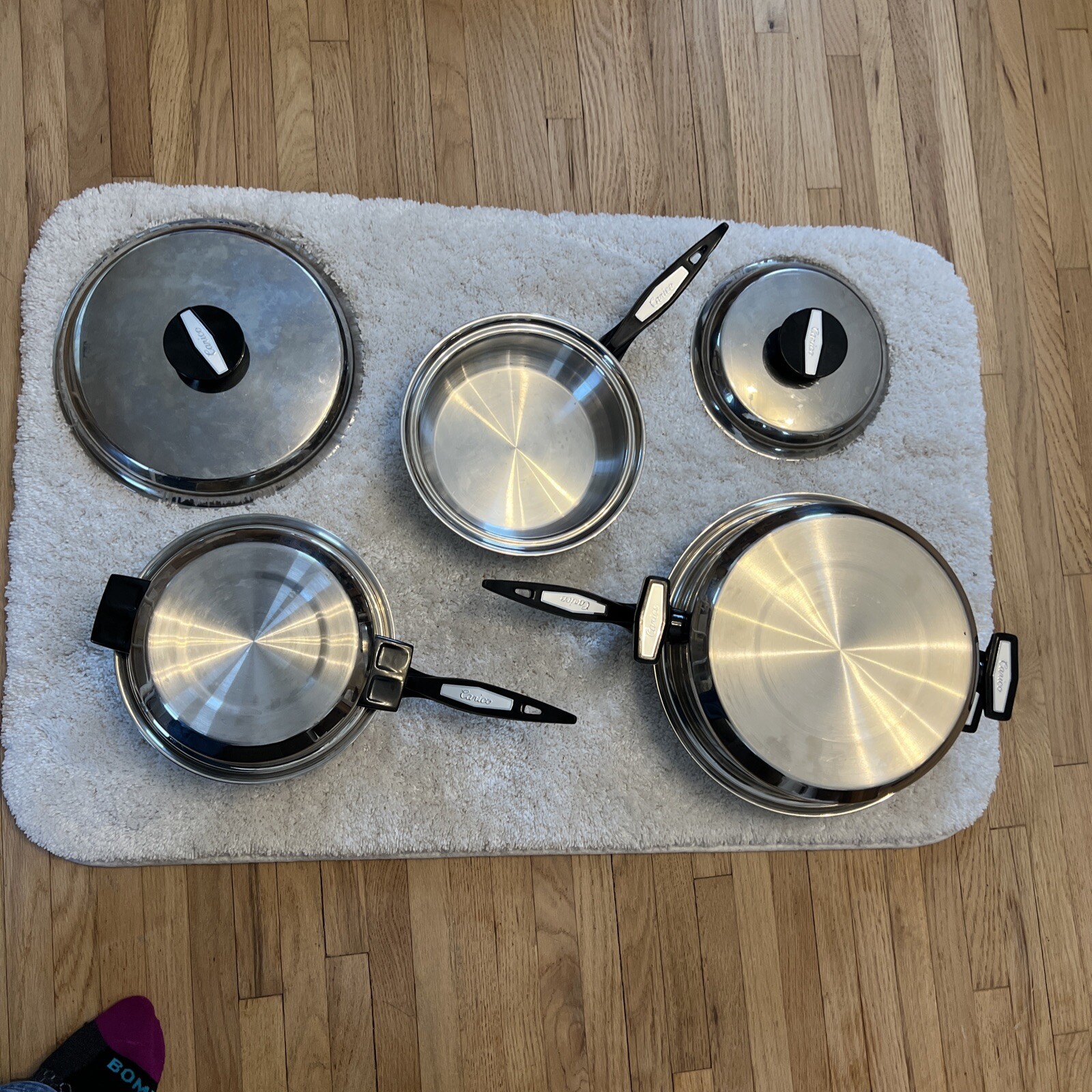 Carico Ultra Tech Stainless Cookware (7) Pan Skillet Pots T304SS USA Ultra Core