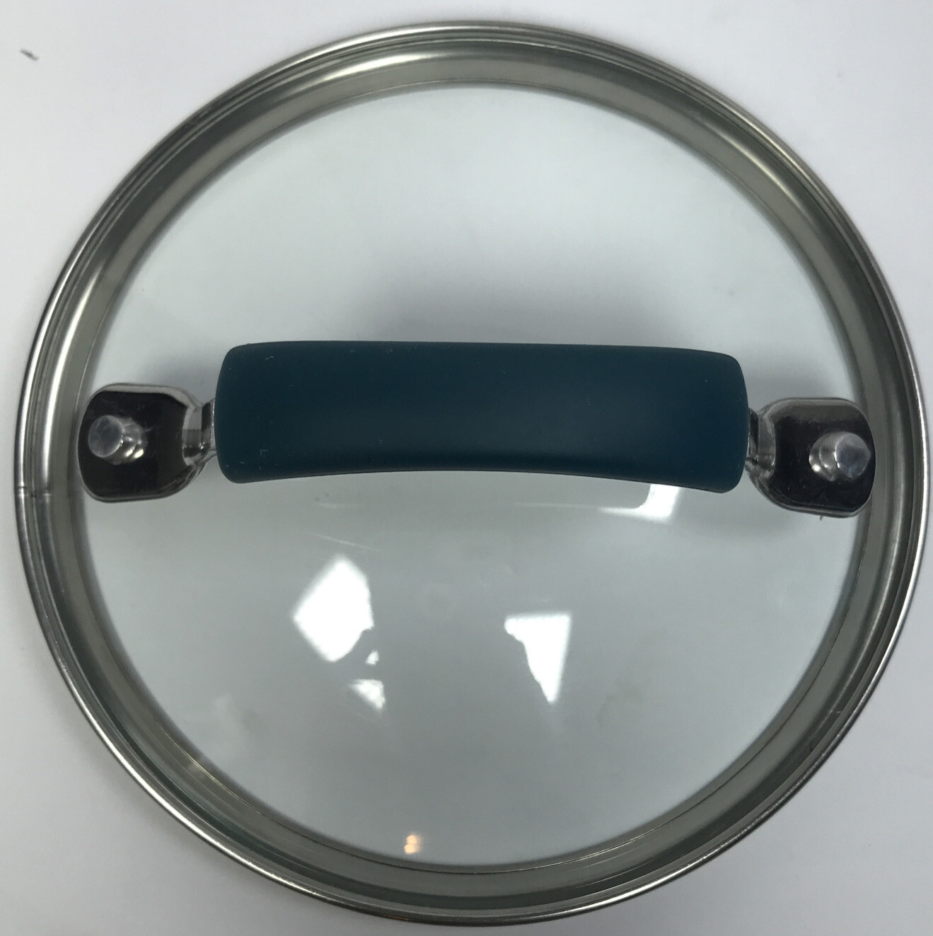 Replacement Glass Pan Lid 6” OD and 5.25” ID Stainless Pot Lid Blue cool Handle